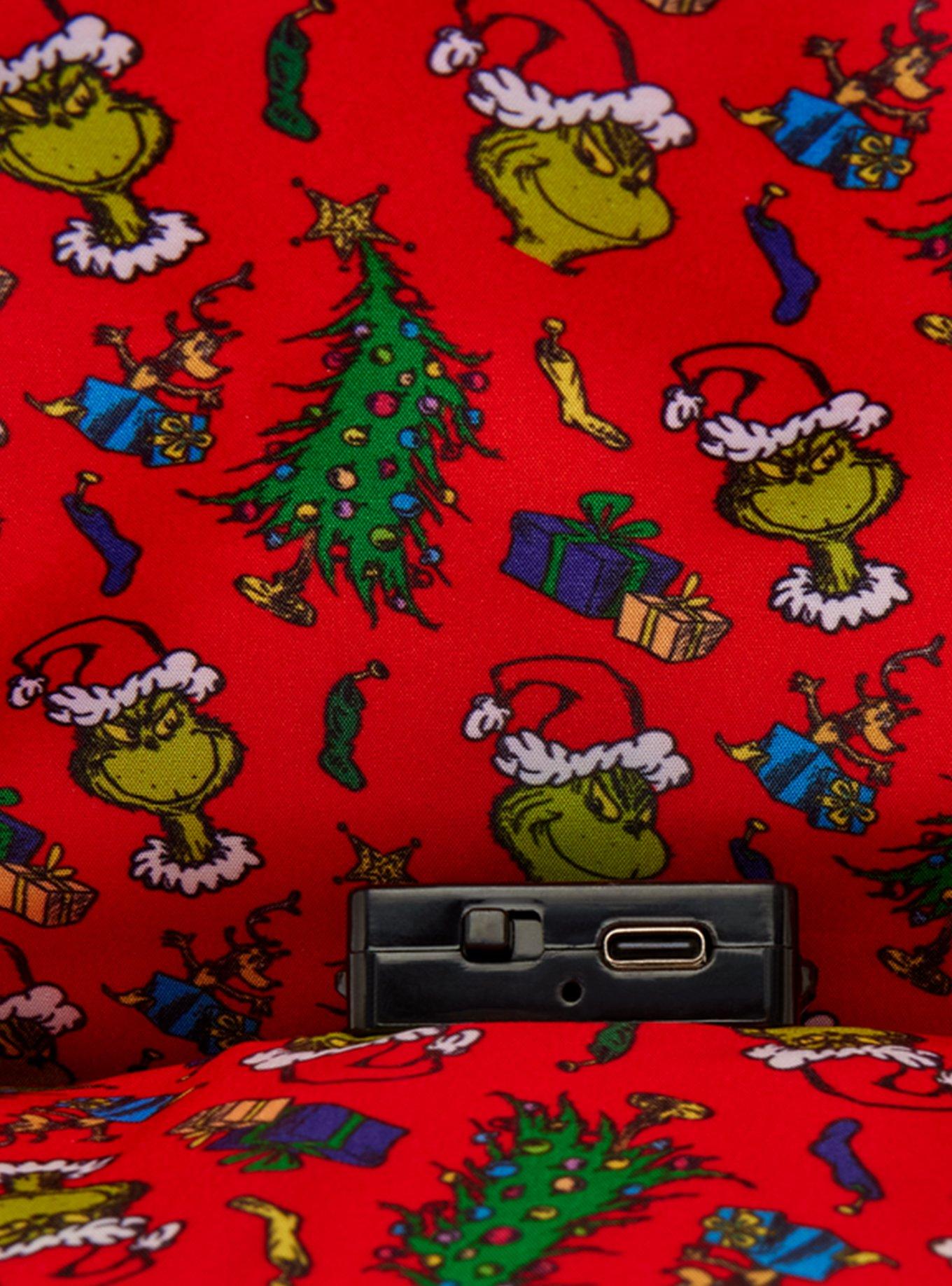 Loungefly Dr. Seuss How The Grinch Stole Christmas Holiday Tree Light-Up Mini Backpack, , alternate