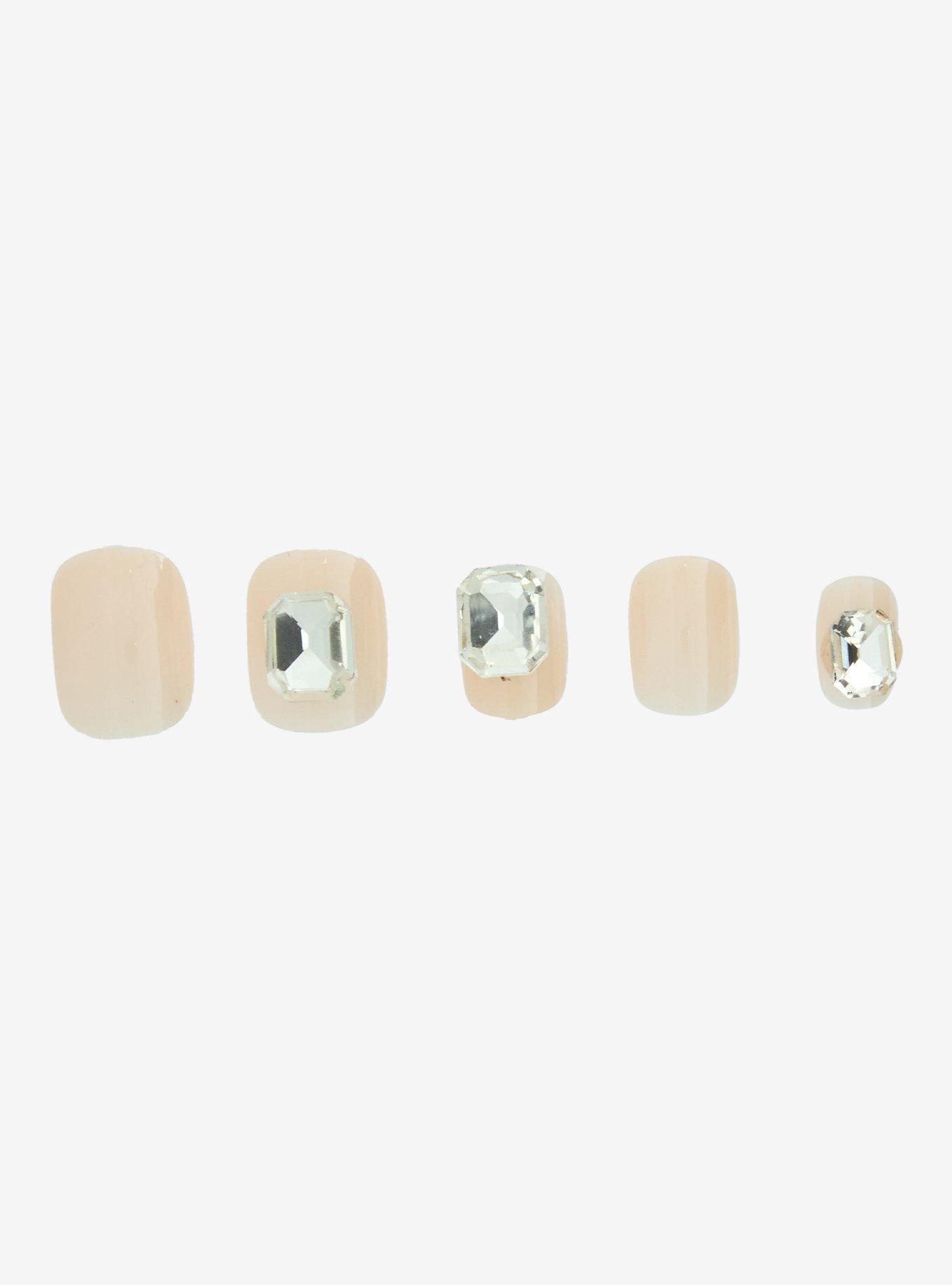 Nude Bling Gem Press-On Nail Set, , hi-res