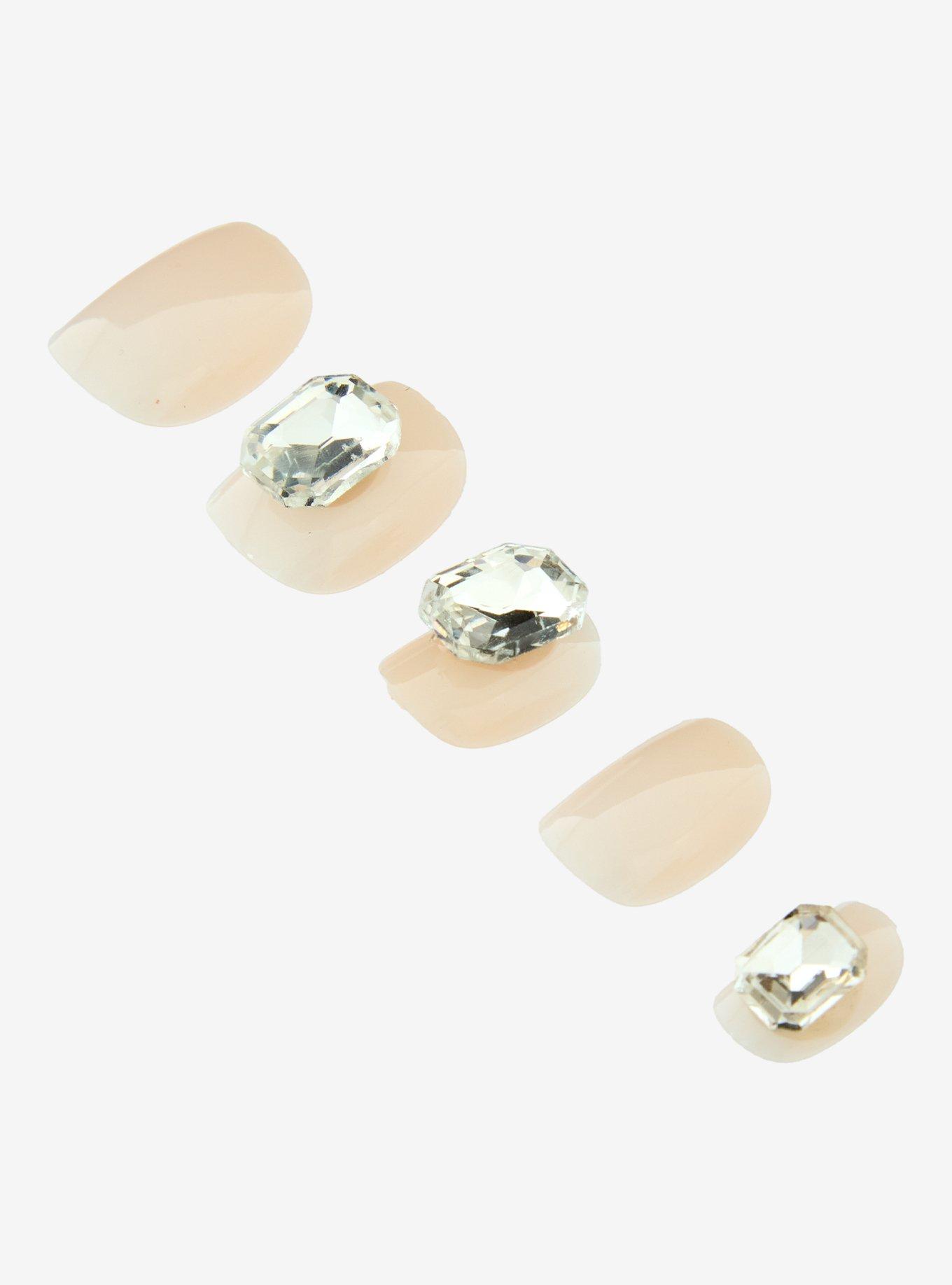 Nude Bling Gem Press-On Nail Set, , alternate