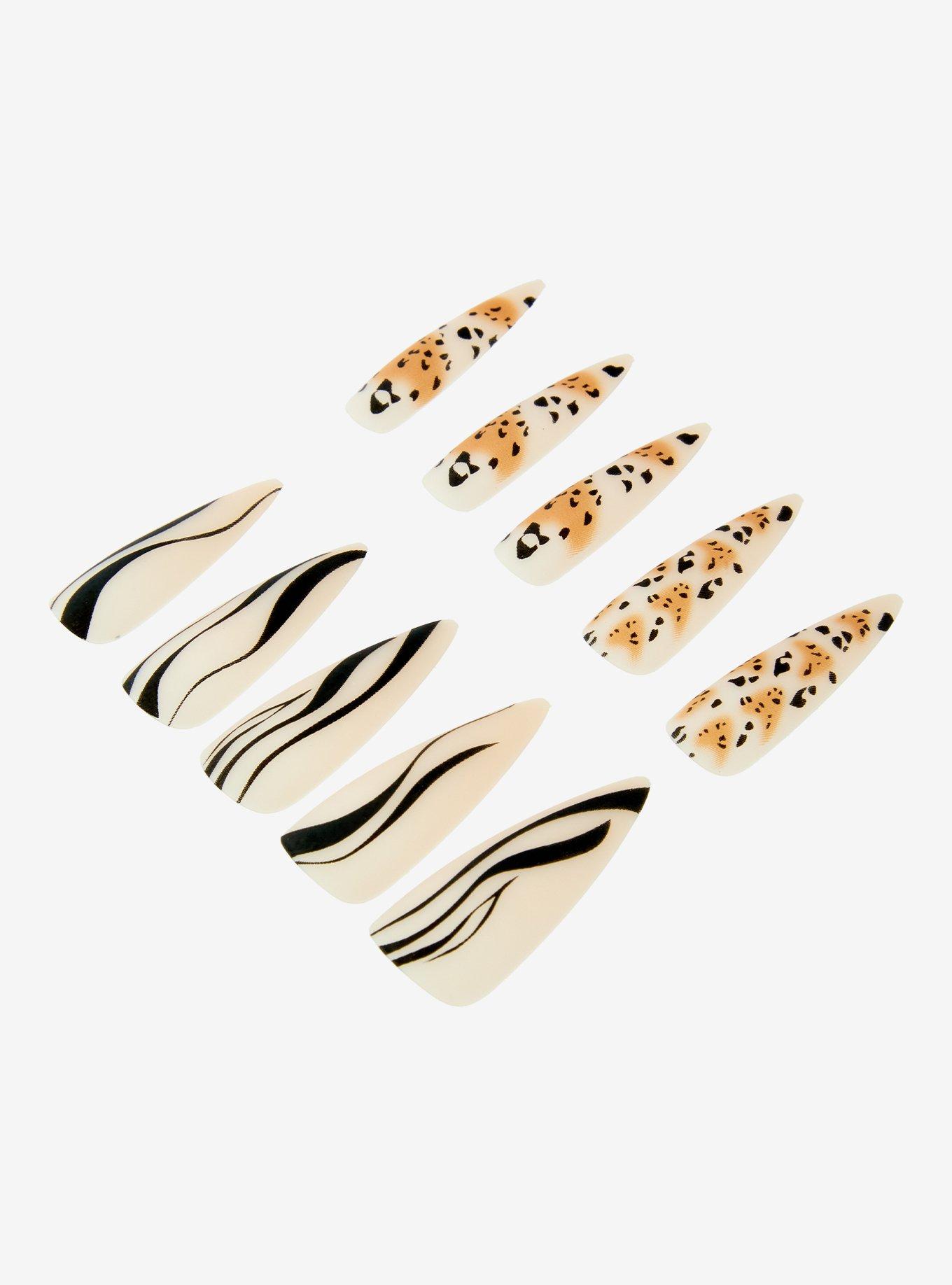 Animal Print Press-On Nail Set, , alternate