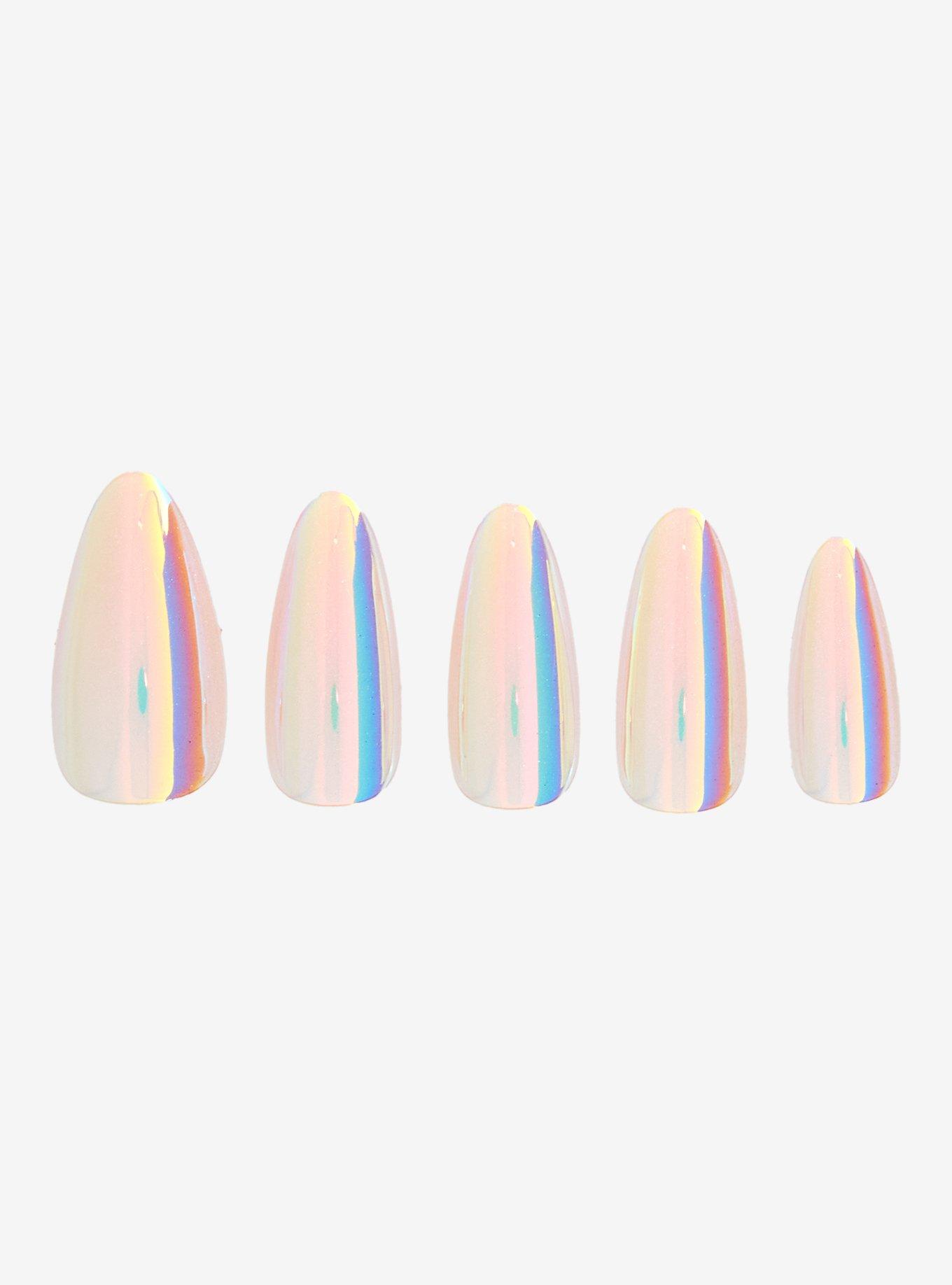 Pink Chrome Press-On Nail Set, , hi-res