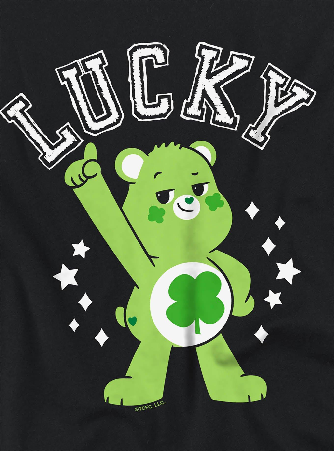 Care Bears Good Luck Bear Lucky Girls Crop Top Black, BLACK, alternate