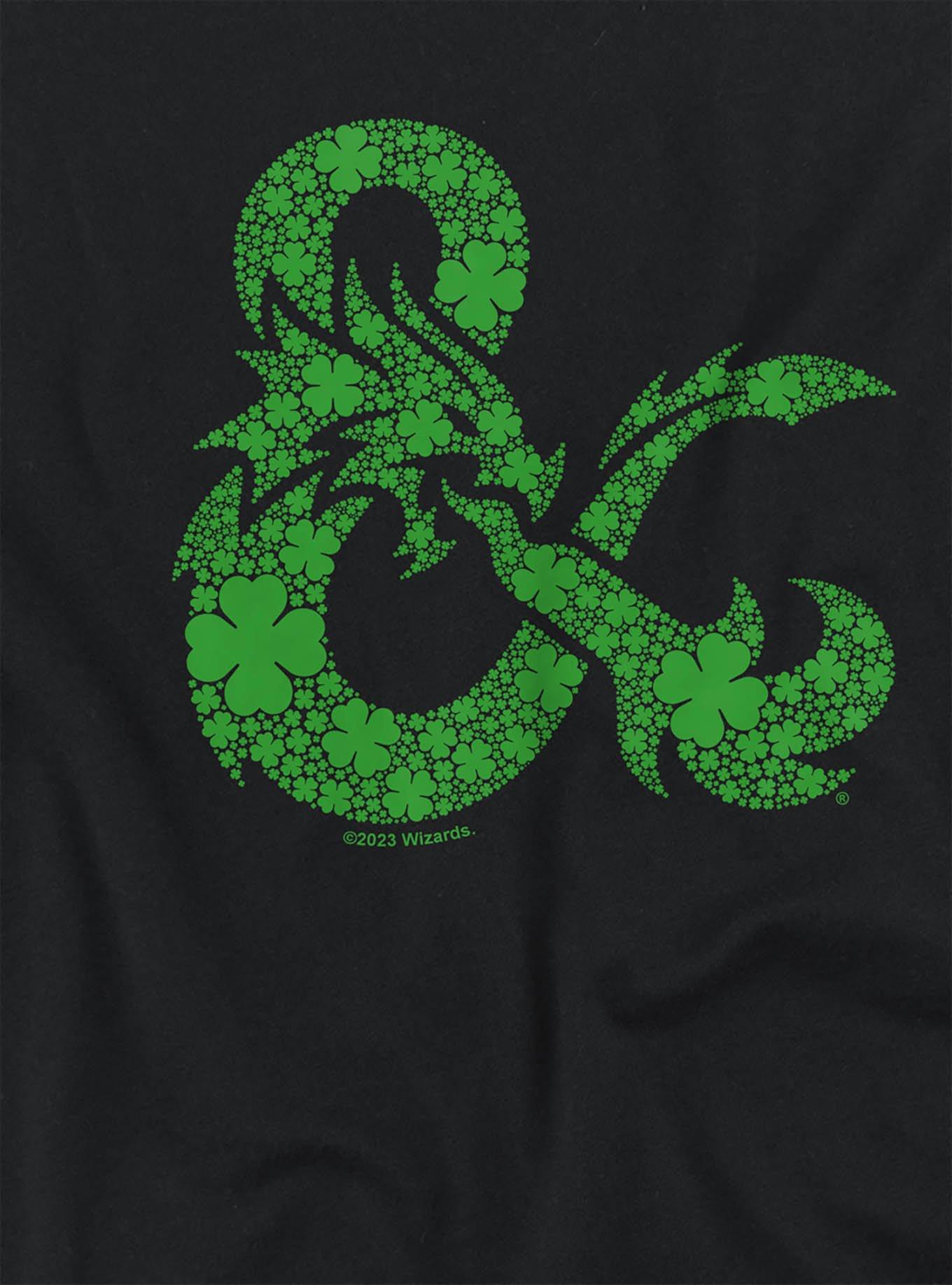 Dungeons & Dragons Shamrock Logo Girls Crop Top, BLACK, alternate