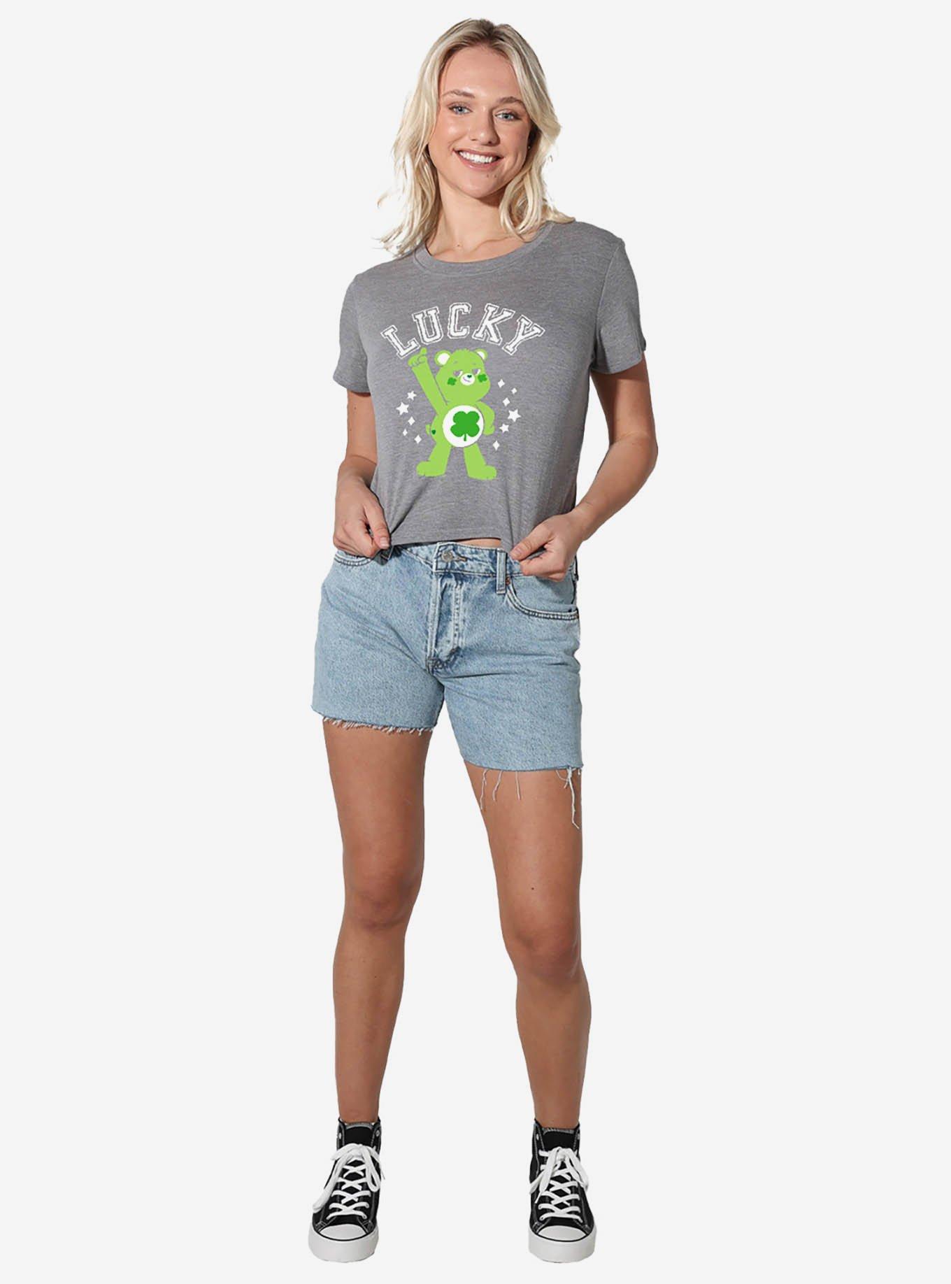 Care Bears Good Luck Bear Lucky Women's Crop Top Grey, , hi-res