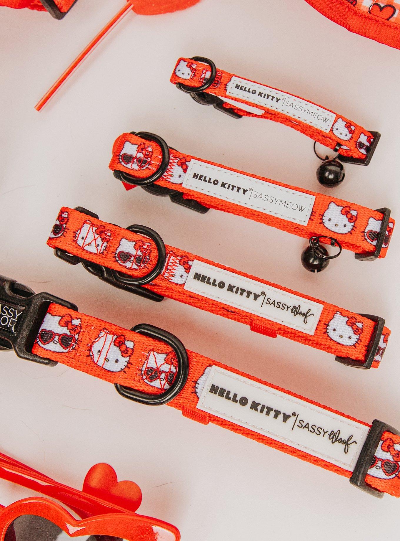 Sassy Meow Sanrio Hello Kitty Red Small Cat Collar, , alternate