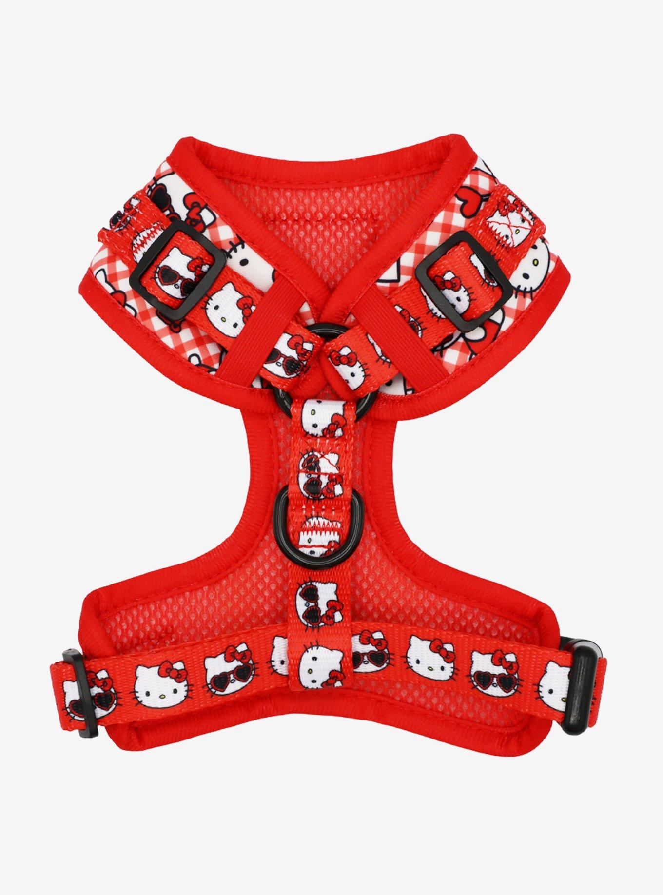 Sassy Woof Sanrio Hello Kitty Gingham Large Dog Harness, , hi-res