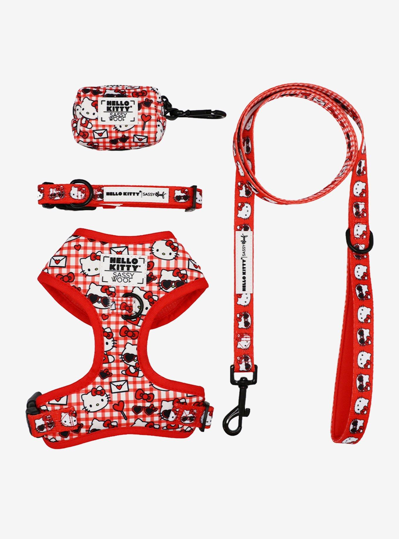 Sassy Woof Sanrio Hello Kitty Gingham Large Dog Harness