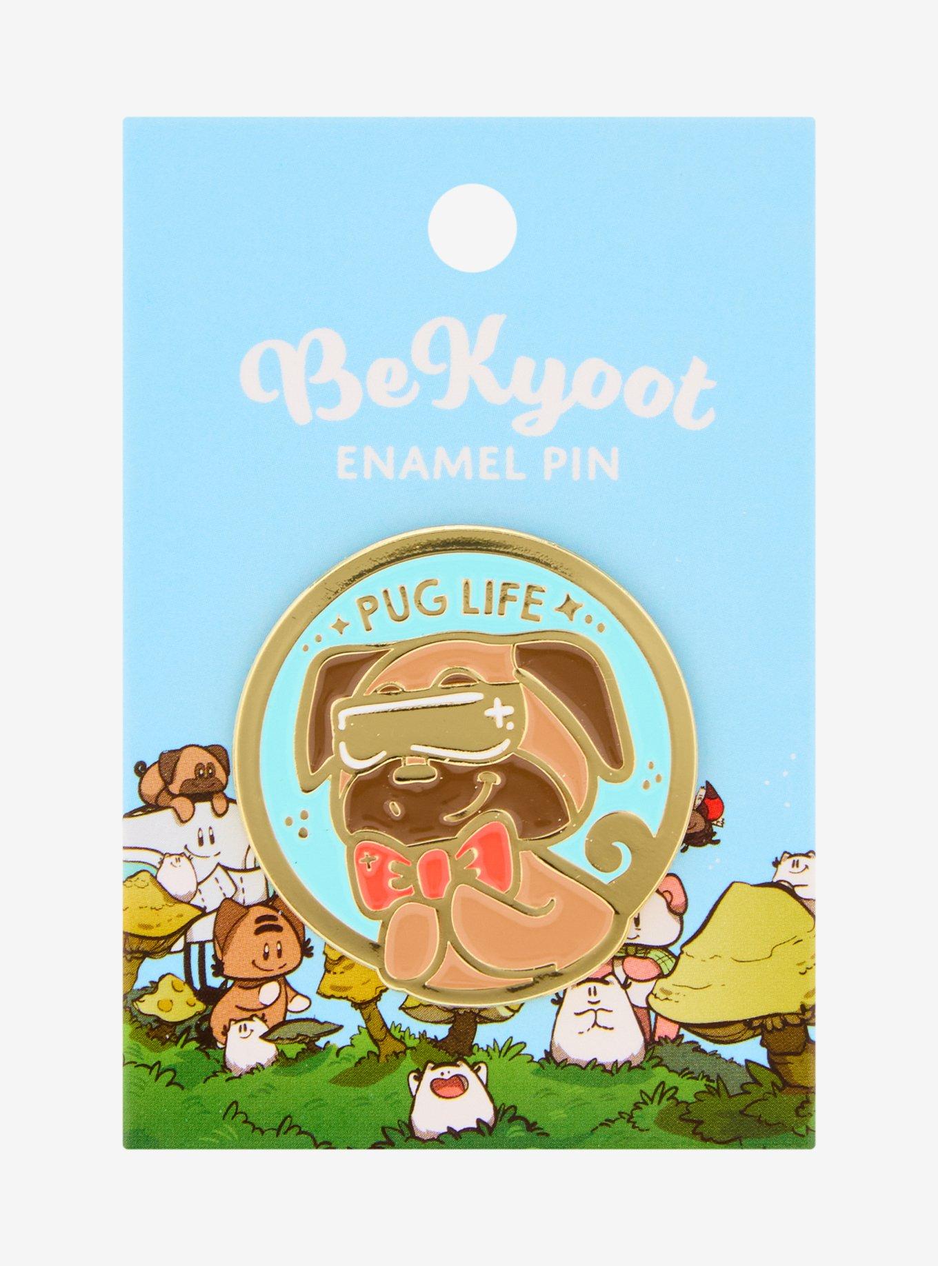 BeKyoot Pug Life Enamel Pin — BoxLunch Exclusive, , hi-res