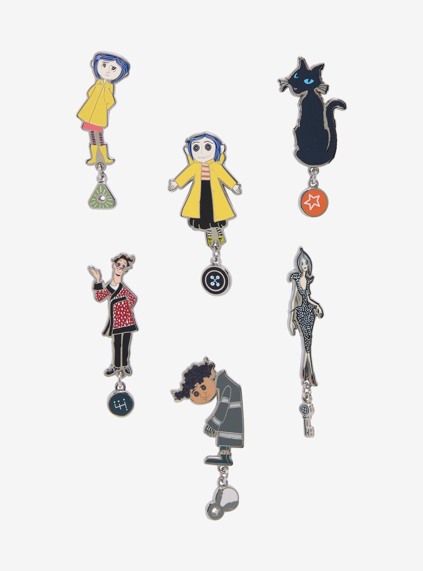 Coraline Characters Dangling Charm Blind Box Enamel Pin - BoxLunch Exclusive, , hi-res