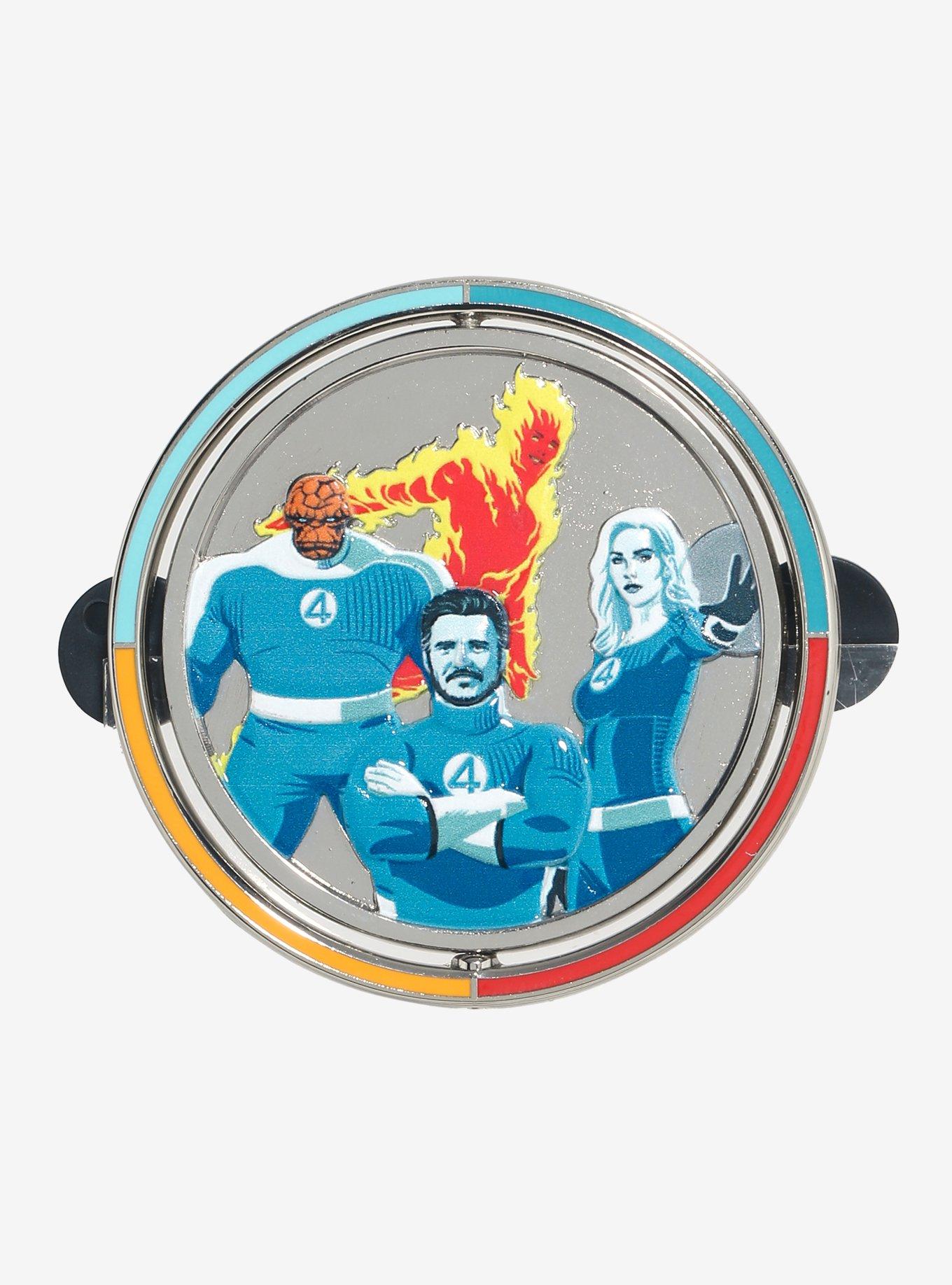 Marvel The Fantastic Four: First Steps Spinning Logo Enamel Pin - BoxLunch Exclusive, , hi-res