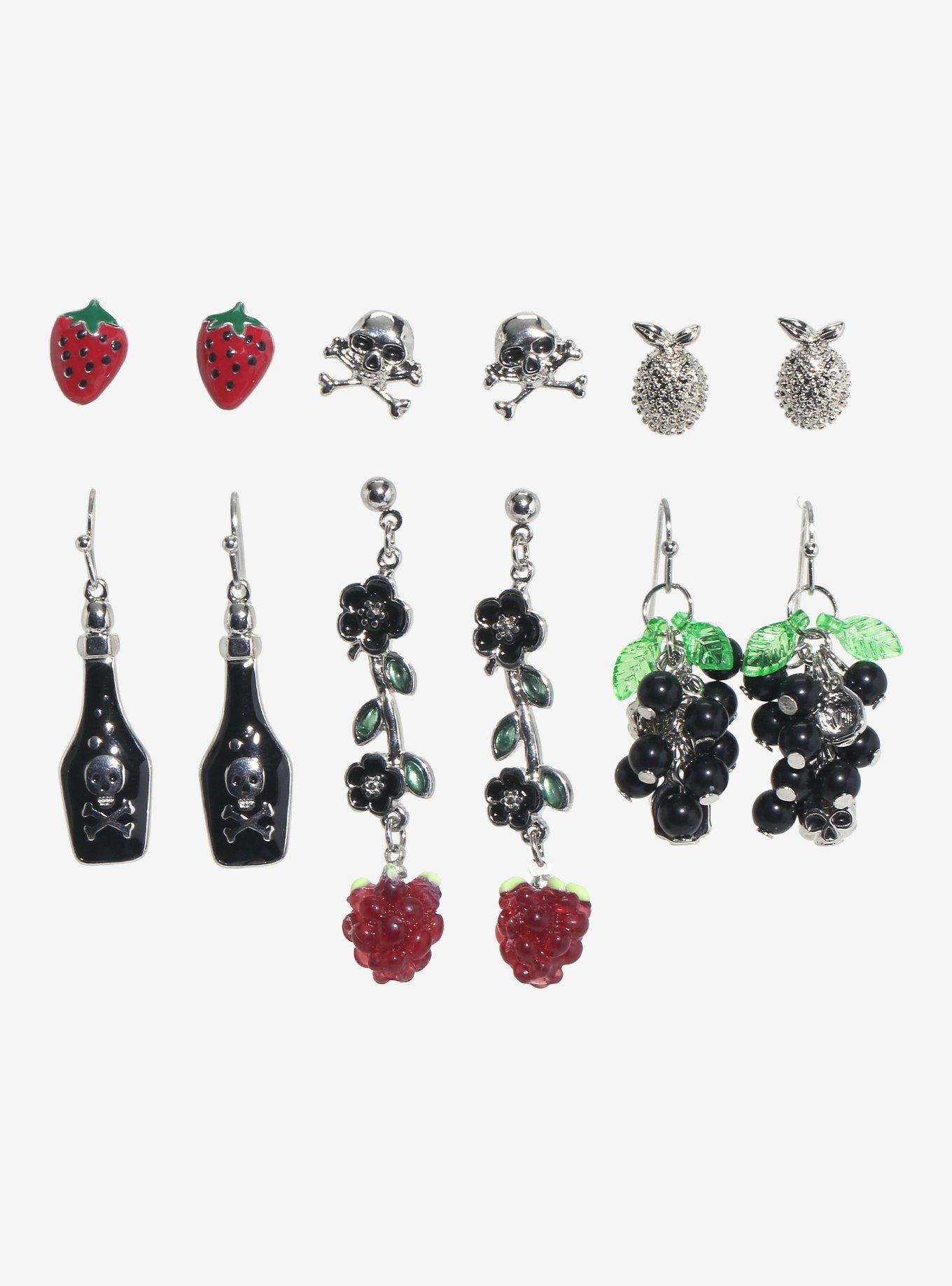 Thorn & Fable Poison Berry Earring Set, , alternate