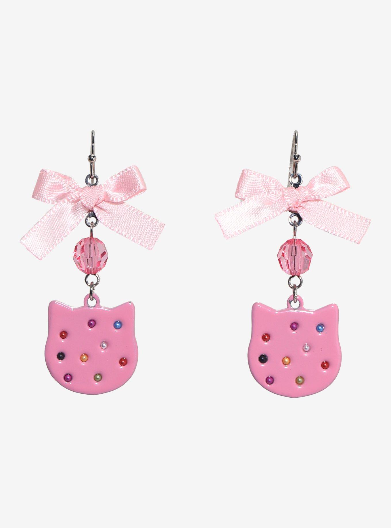 Sweet Society Cat Cookie Earrings, , hi-res