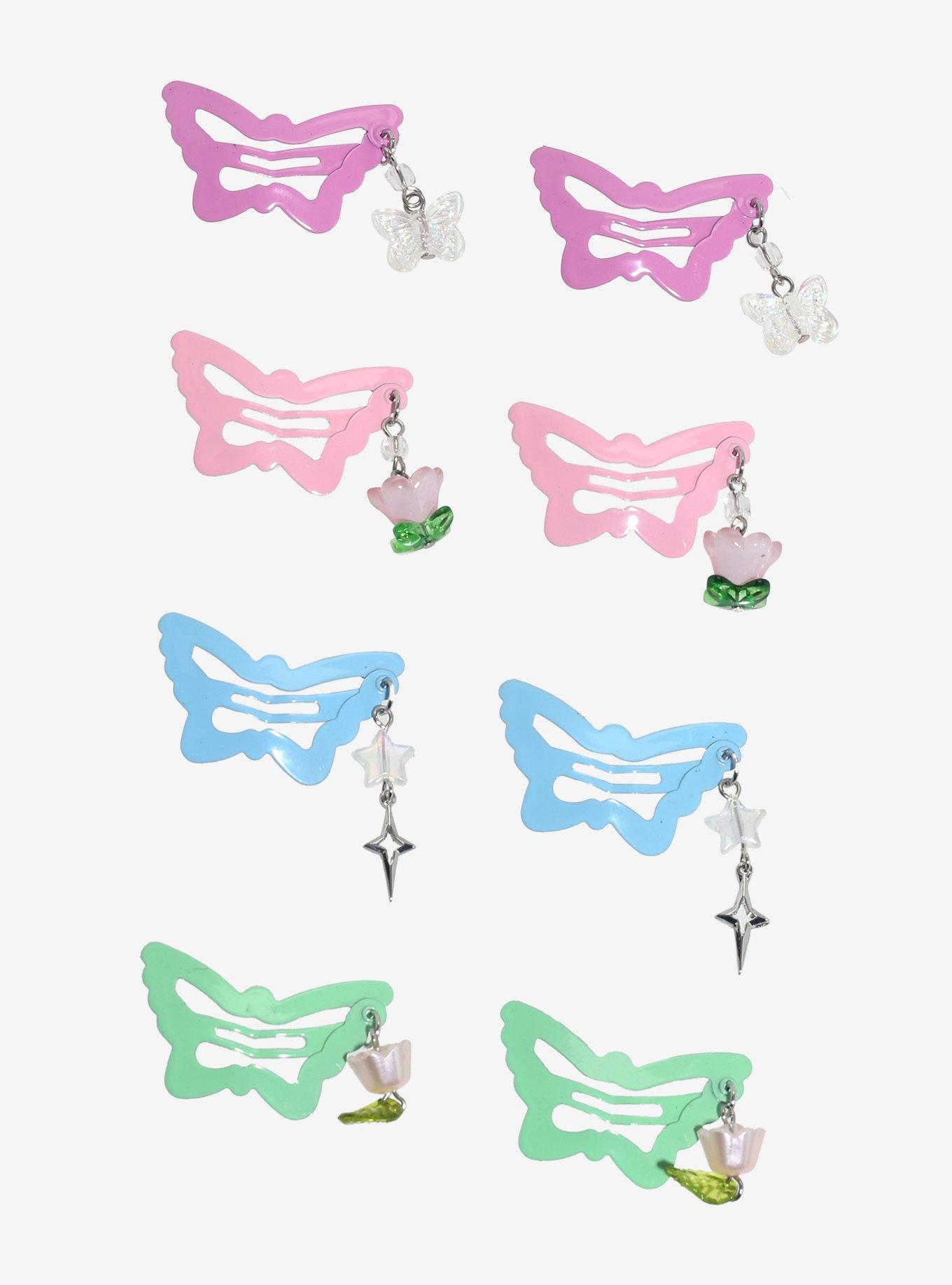 Thorn & Fable Butterfly Charm Hair Clip Set, , hi-res