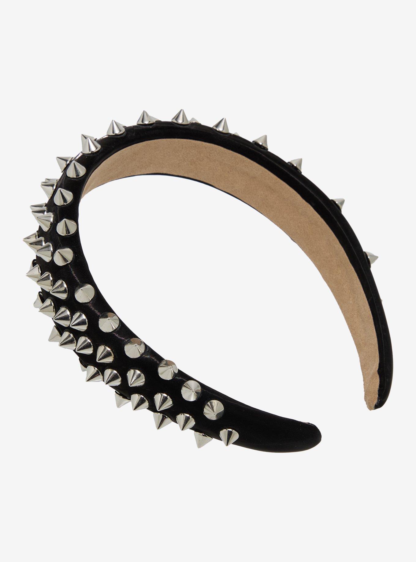 Silver Spike Stud Headband, , hi-res