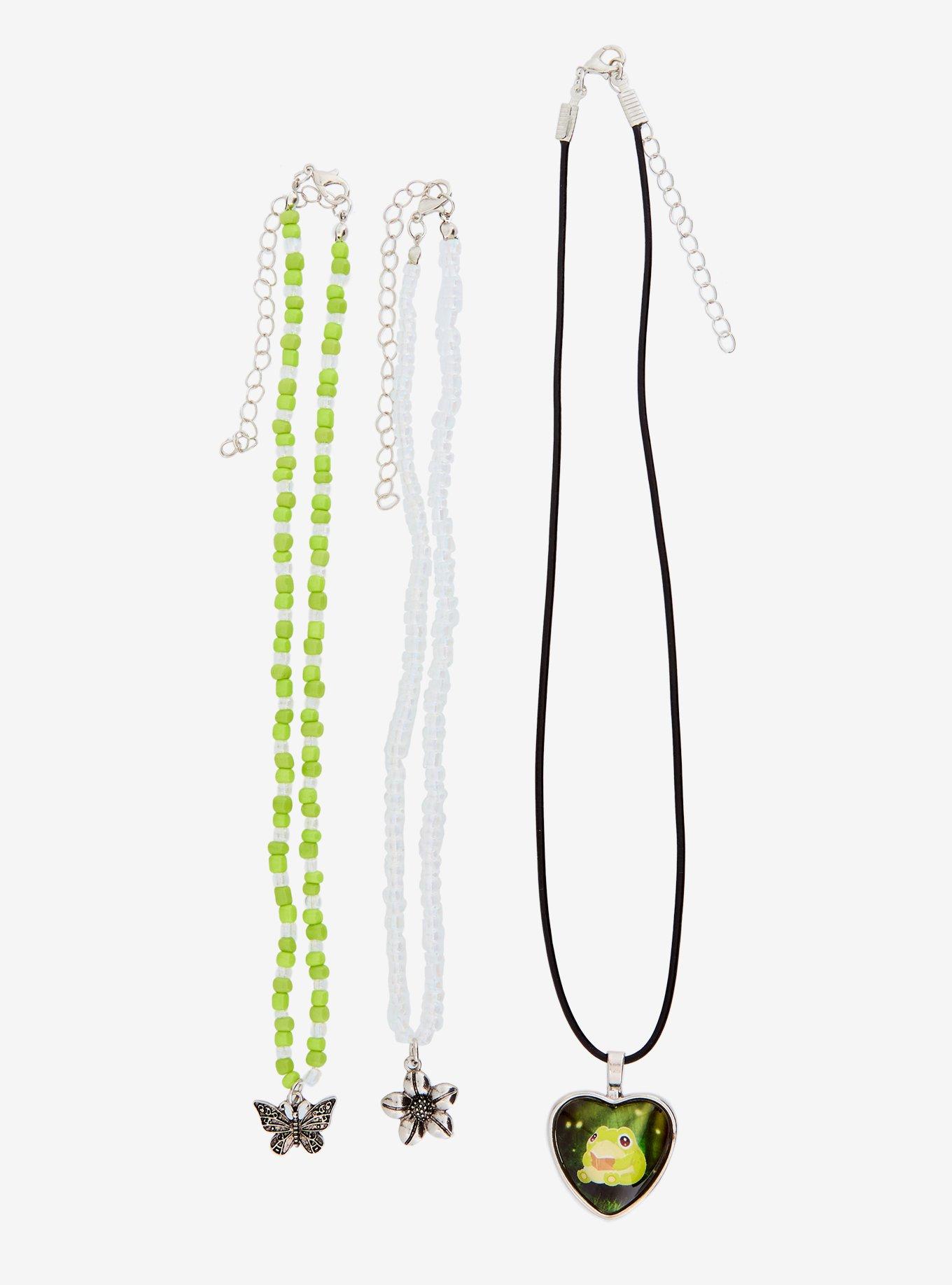 Thorn & Fable Reading Frog Necklace Set, , hi-res
