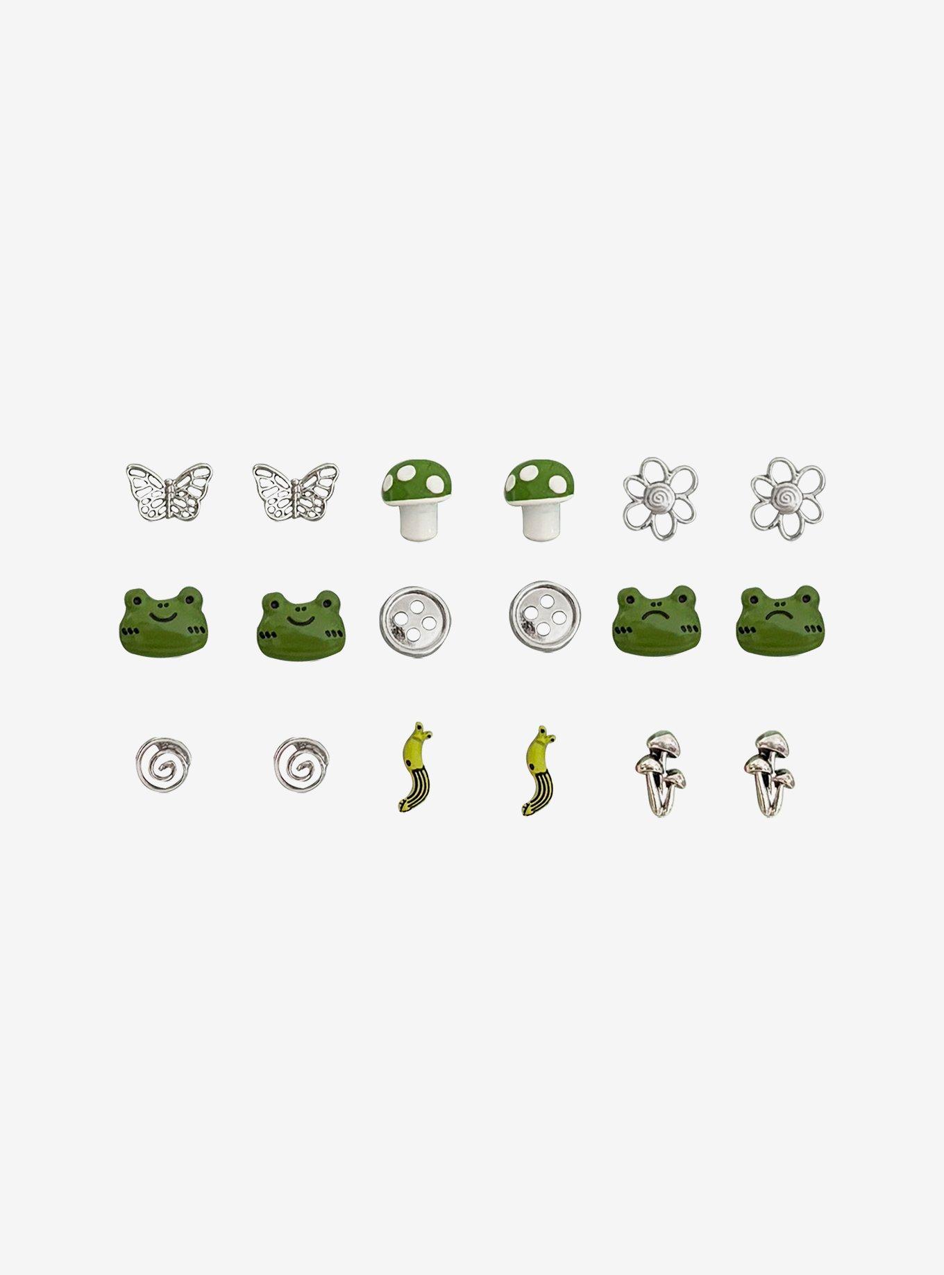 Thorn & Fable Cozy Frog Stud Earring Set, , hi-res