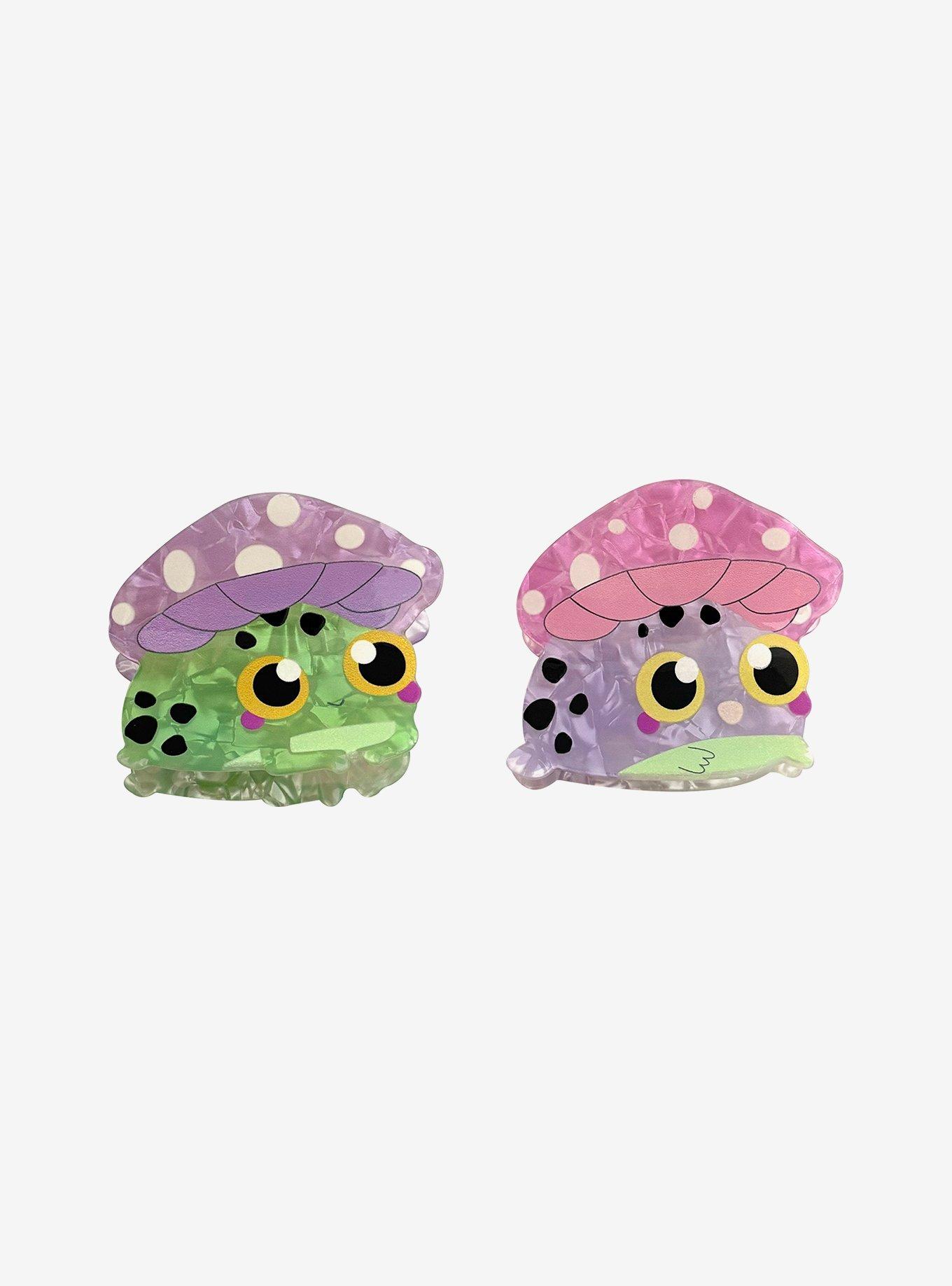 Thorn & Fable Mushroom Frog Best Friend Claw Hair Clip Set, , hi-res