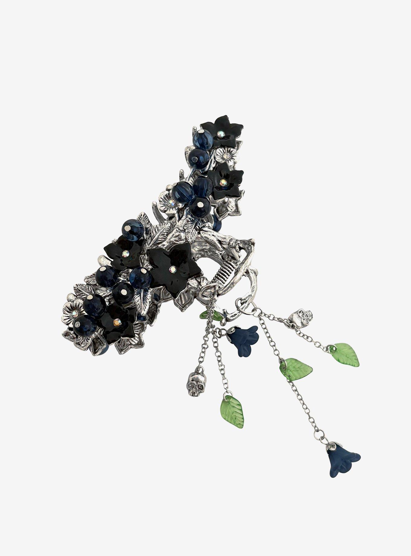 Thorn & Fable Poisonous Berry & Flower Claw Hair Clip, , hi-res