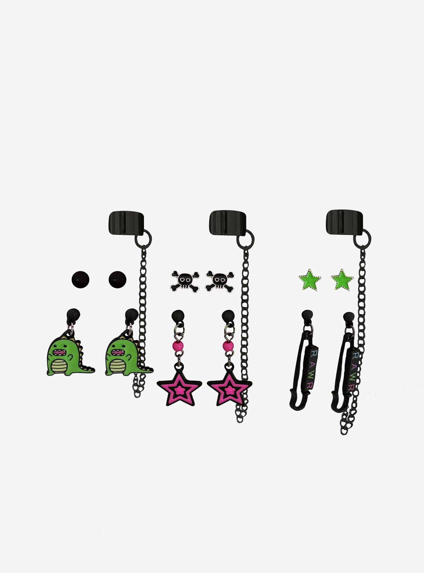 Rawr Dino Stud & Cuff Earring Set, , hi-res