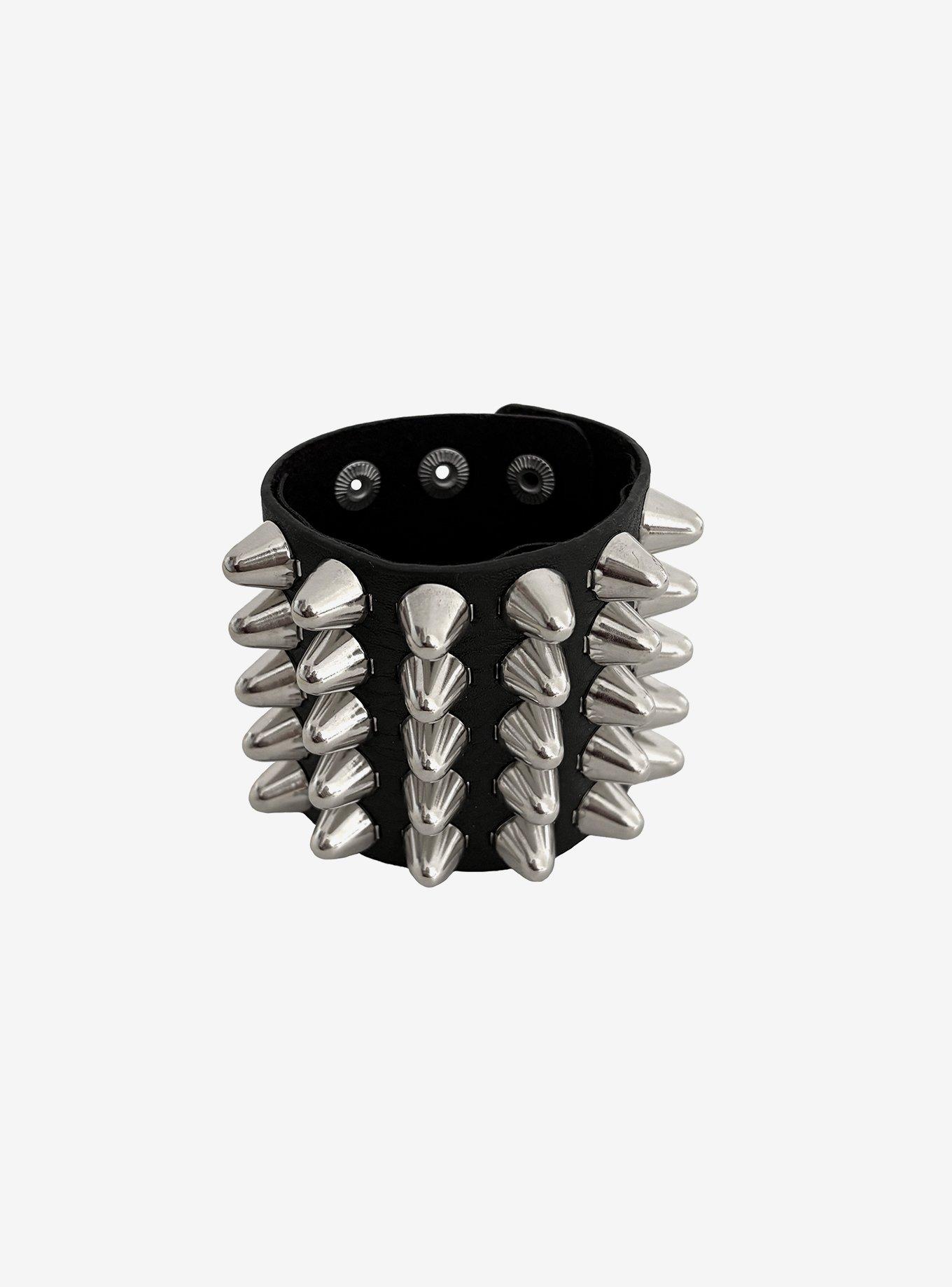 Chunky Spiked Cuff Bracelet, , alternate
