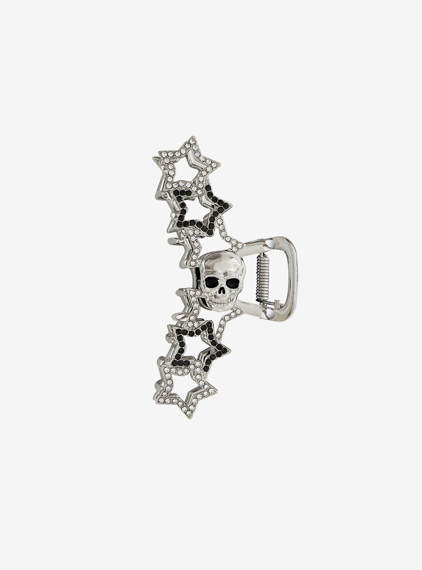 Skull Star Bling Claw Hair Clip, , hi-res