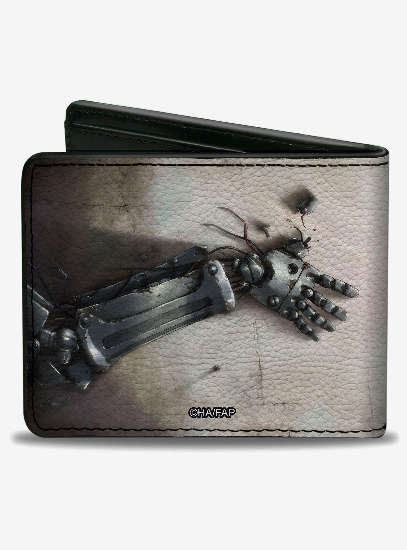 Fullmetal Alchemist: Brotherhood Edwards Automail Arm & Logo Bifold Wallet, , hi-res