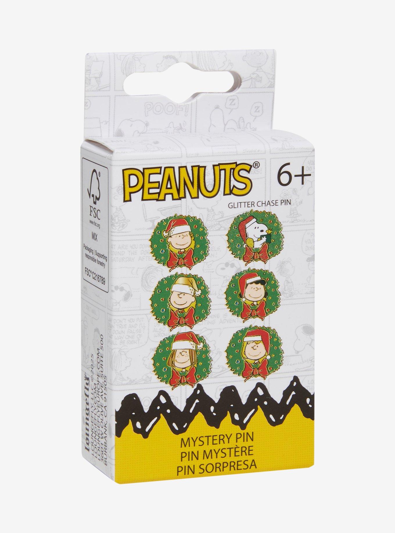 Loungefly Peanuts Holiday Wreath Blind Box Enamel Pin, , hi-res