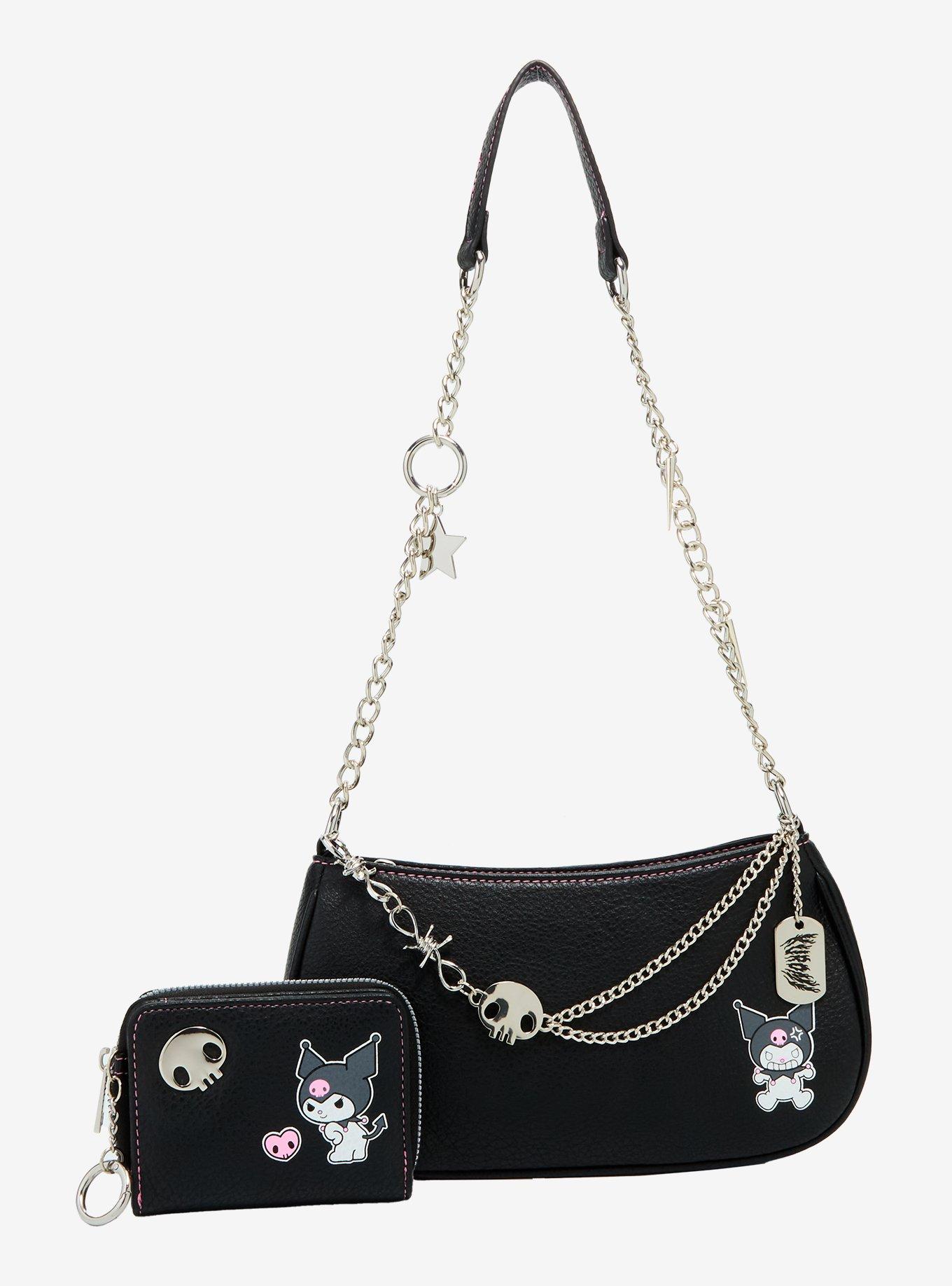 Her Universe Kuromi Skull Chain Shoulder Bag, , alternate