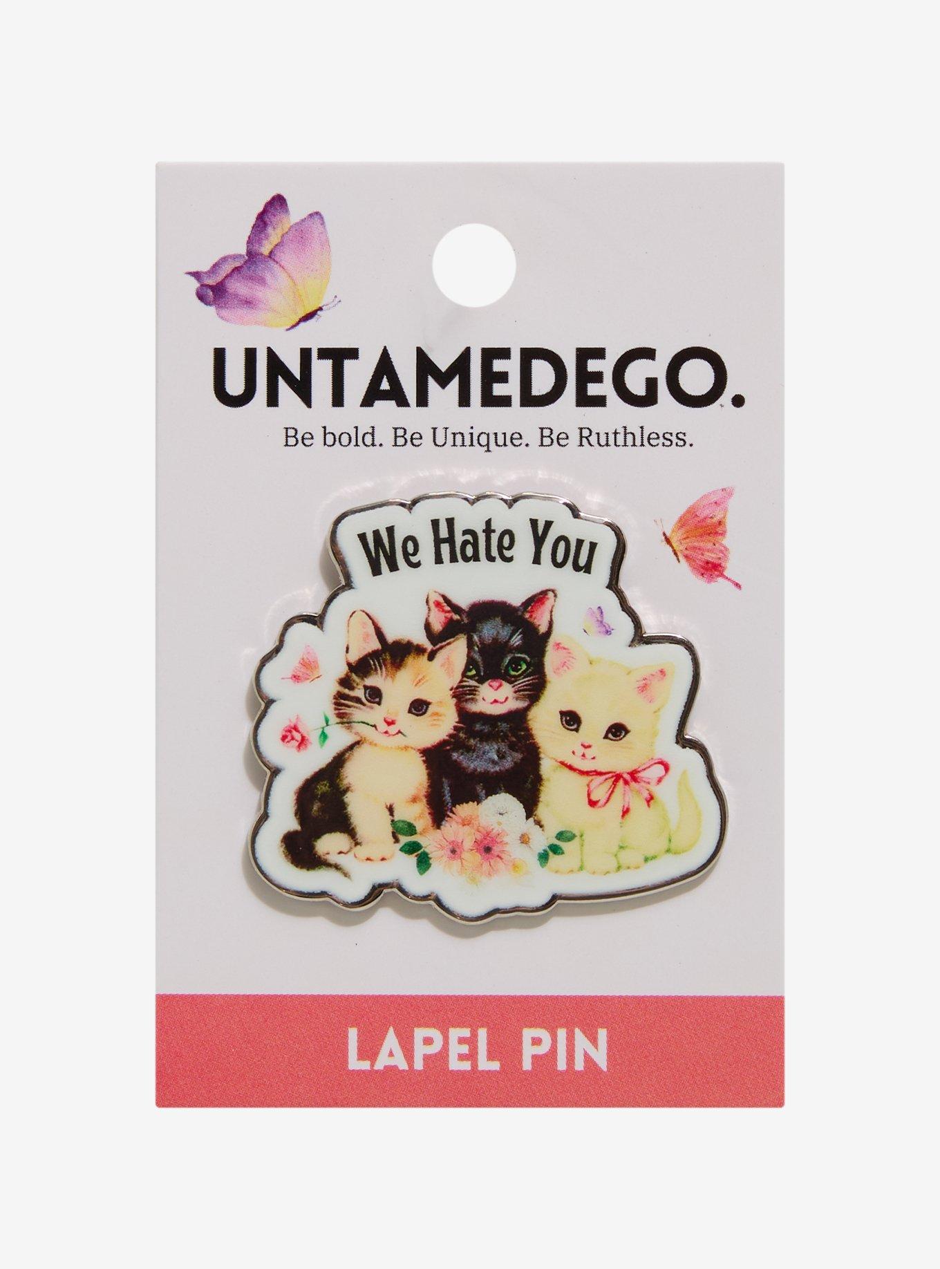 Cats We Hate You Enamel Pin By Untamedego, , hi-res
