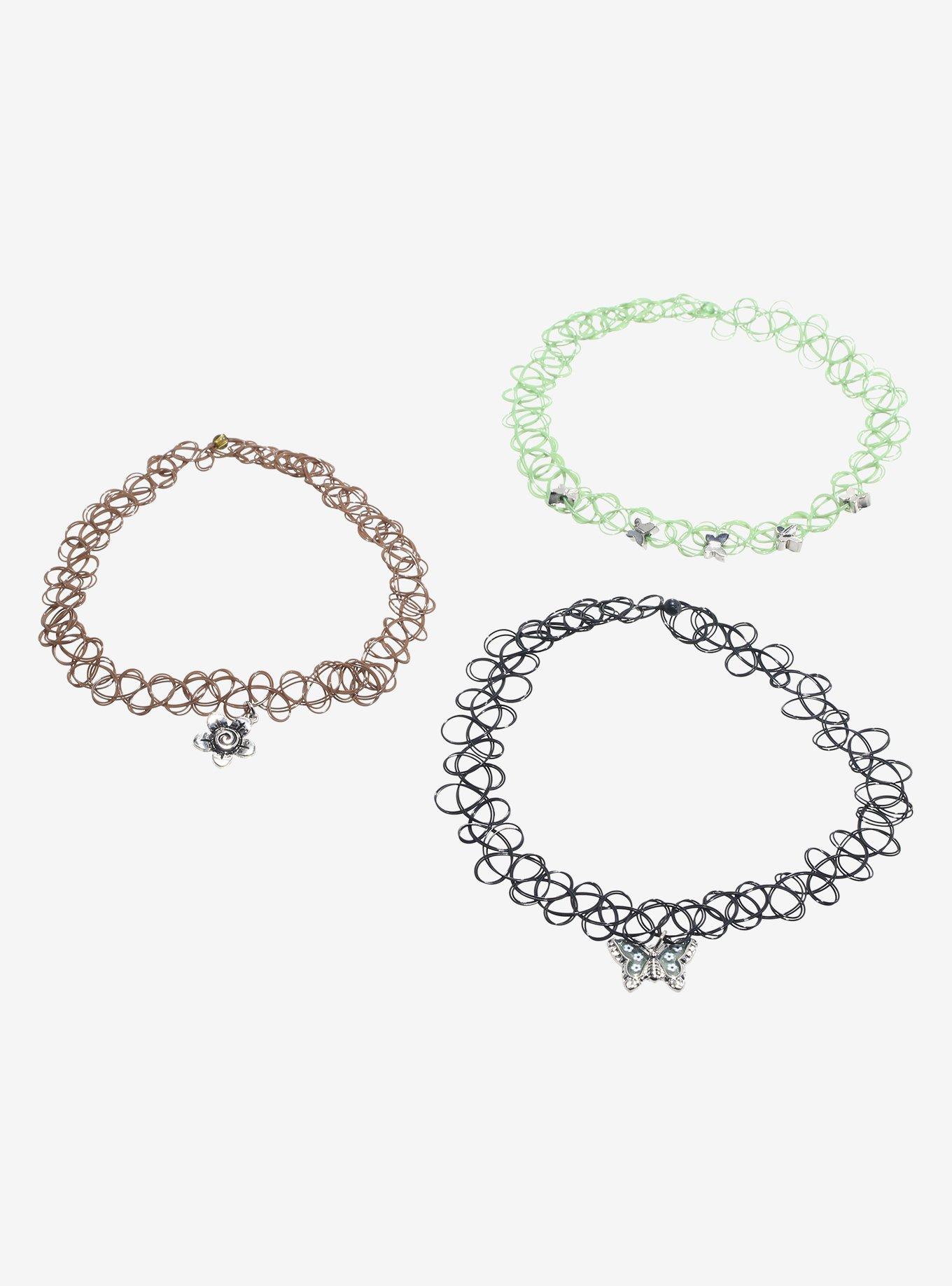 Thorn & Fable Forest Butterfly Tattoo Choker Set, , hi-res