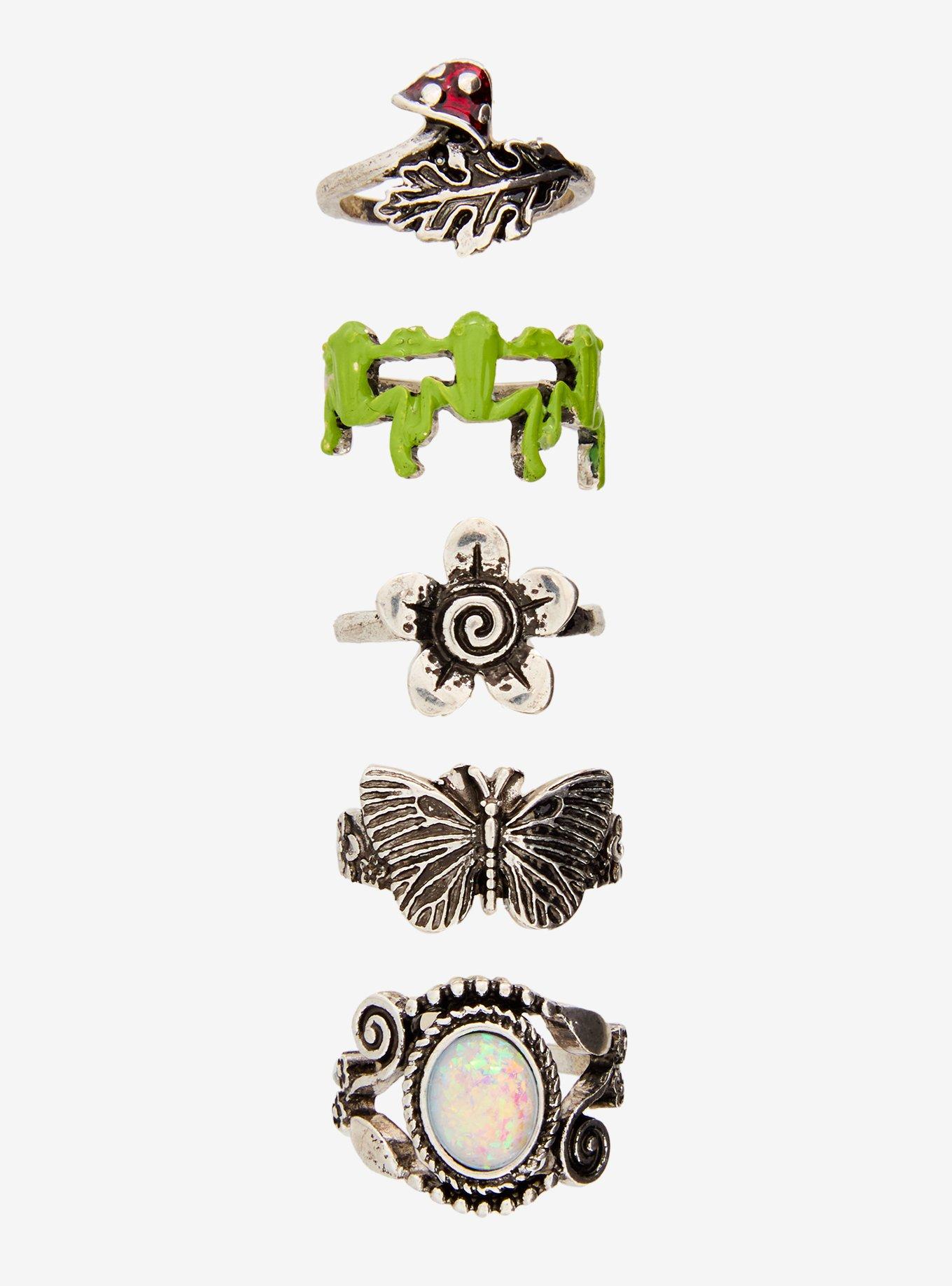 Thorn & Fable Frog Forest Ring Set, , hi-res
