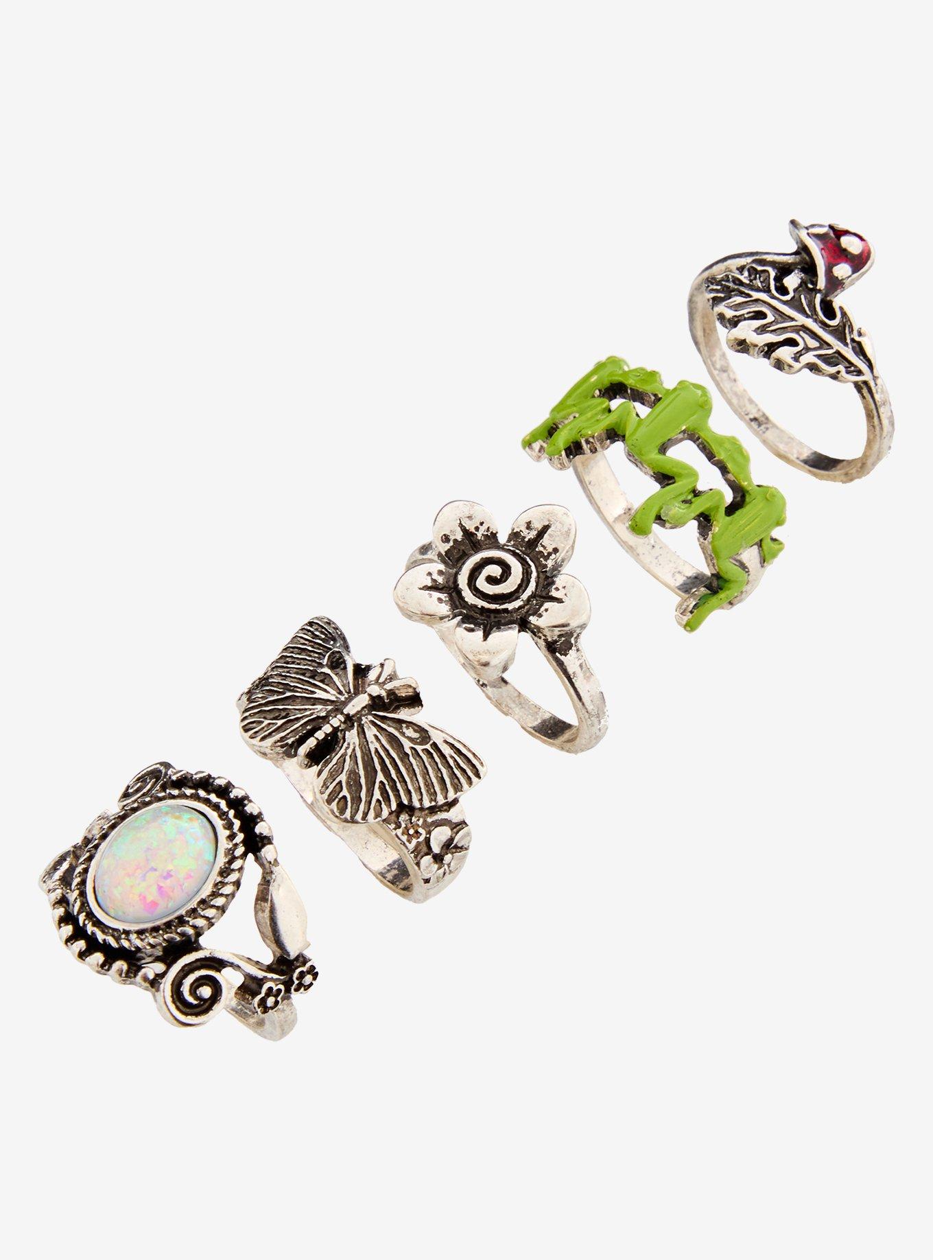 Thorn & Fable Frog Forest Ring Set, , alternate