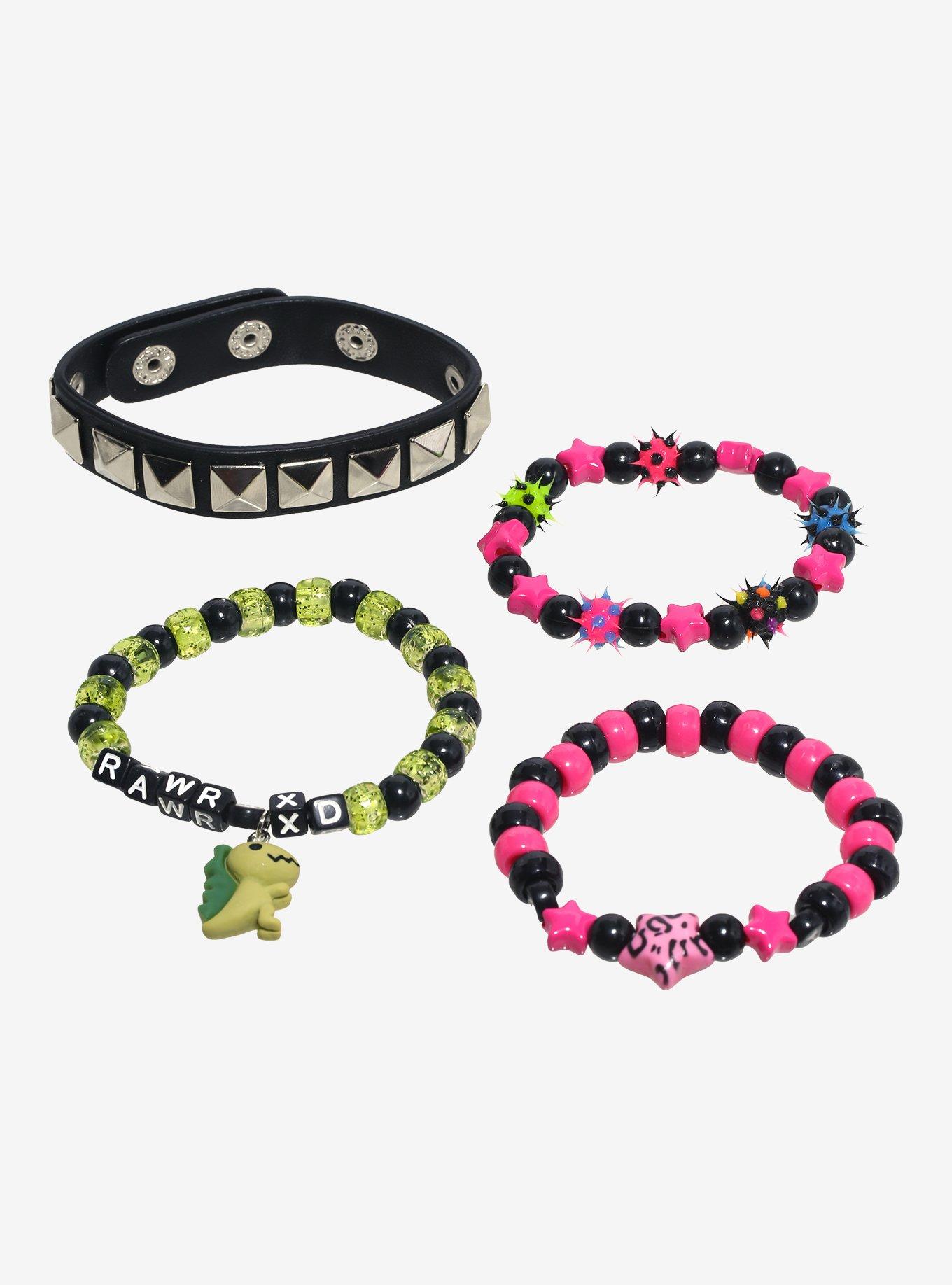Rawr XD Dinosaur Neon Bead Bracelet Set, , hi-res