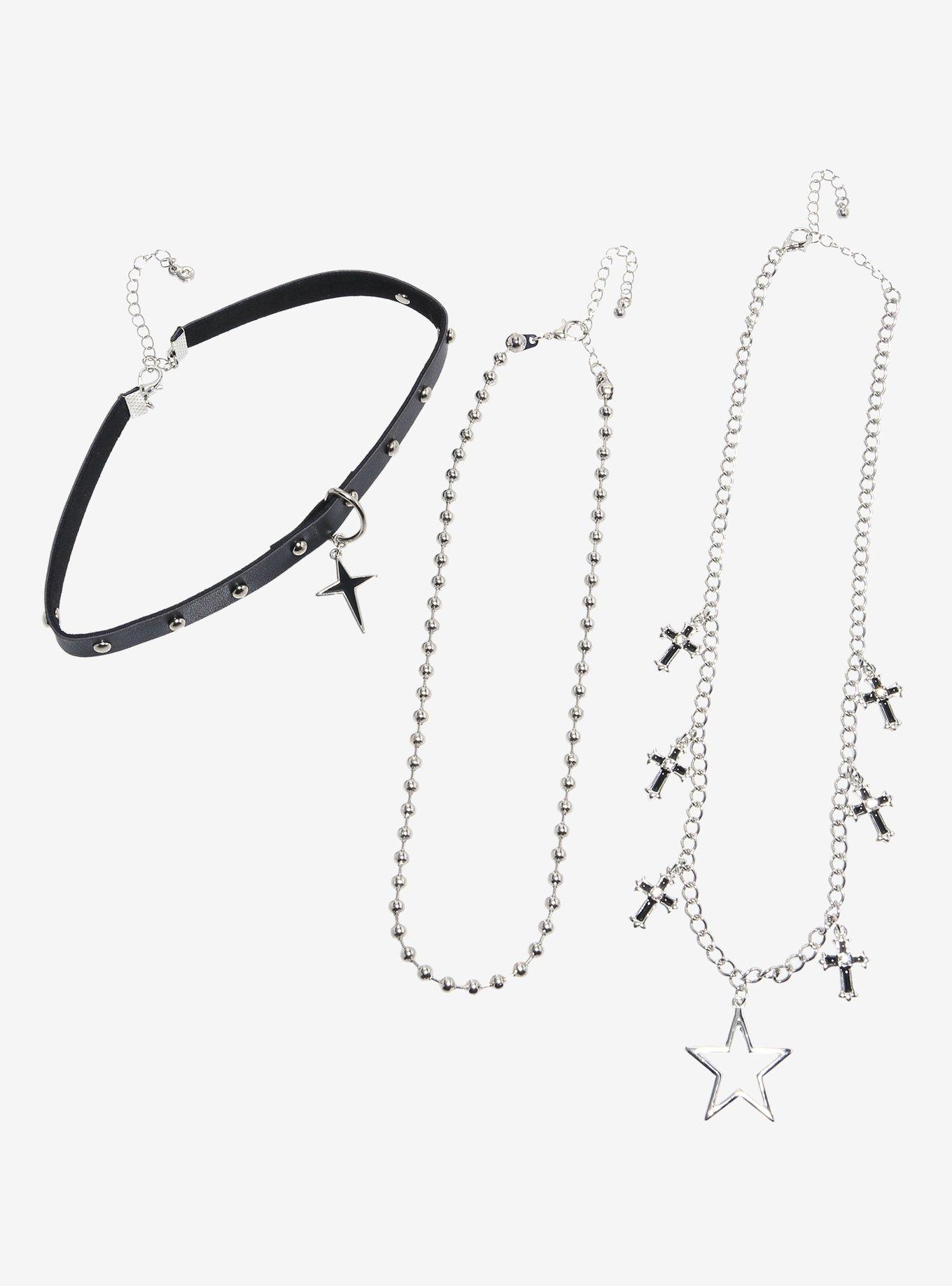 Star Cross Choker Necklace Set, , hi-res