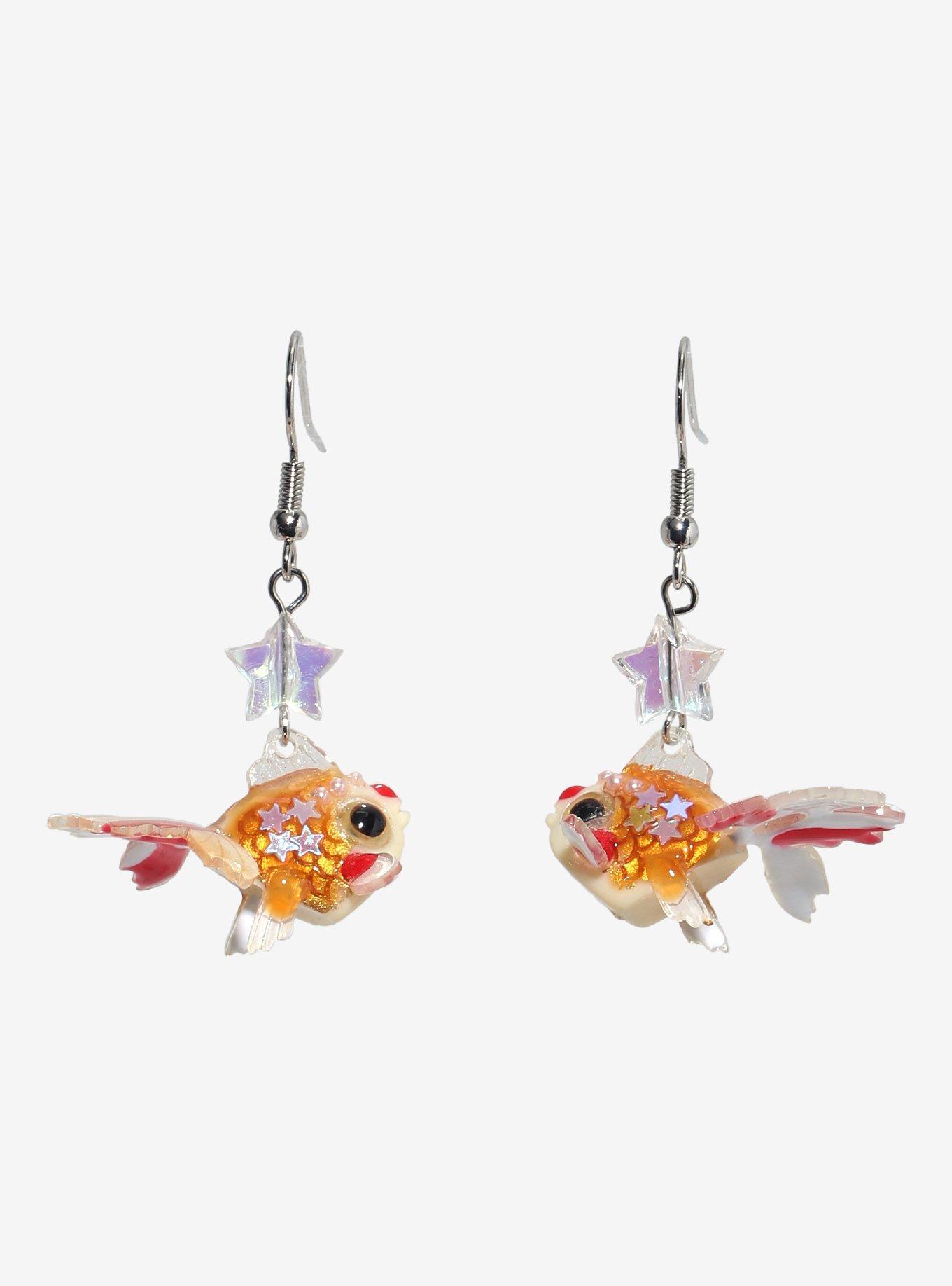 Sweet Society Goldfish Star Drop Earrings, , hi-res