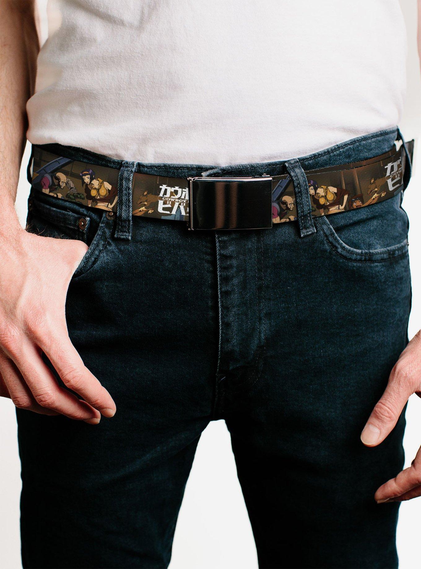 Cowboy Bebop Jet Black & Crew Bonsai Tree Scene Logo Flip Web Belt