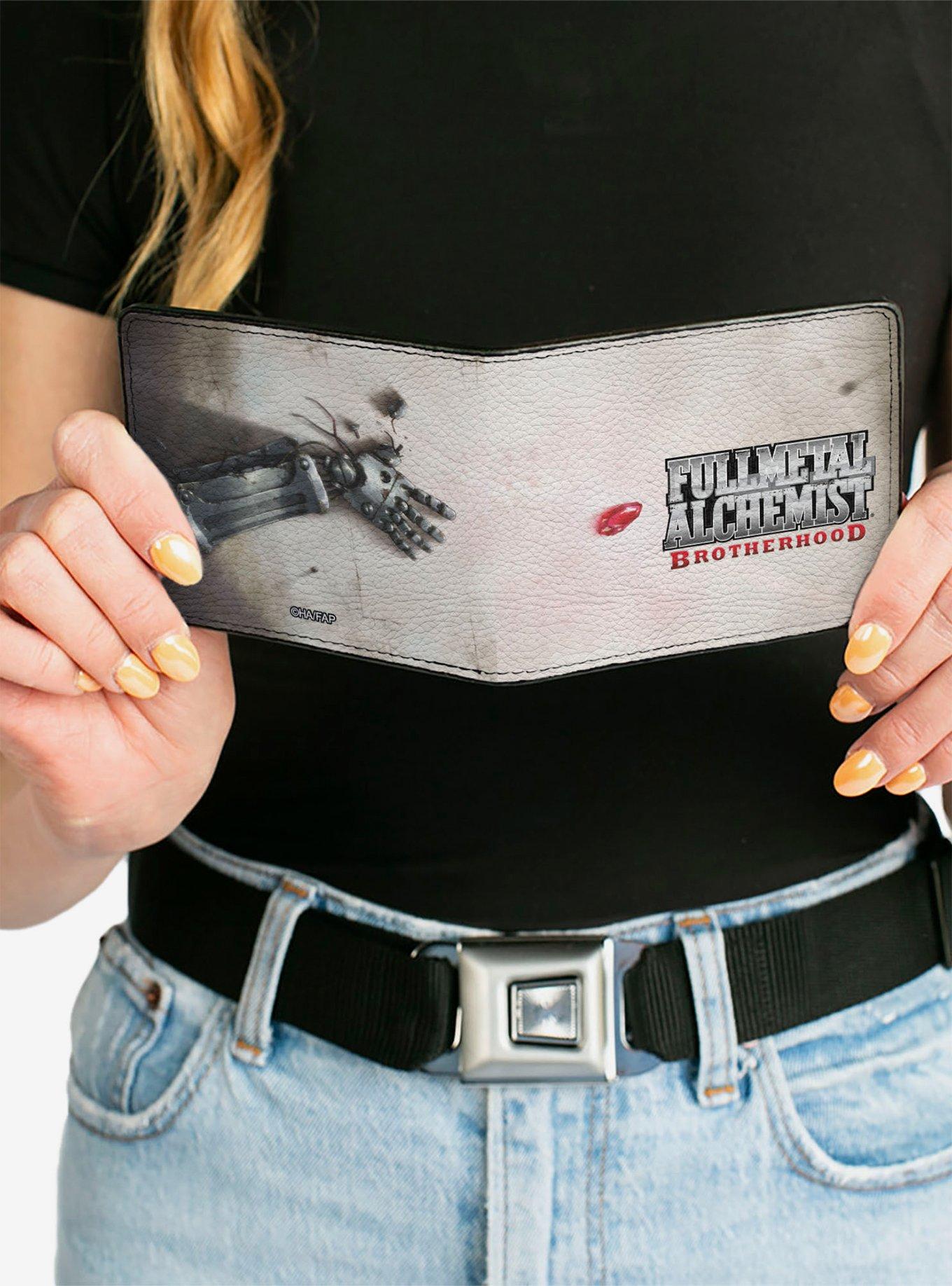 Fullmetal Alchemist: Brotherhood Edwards Automail Arm & Logo Bifold Wallet, , alternate