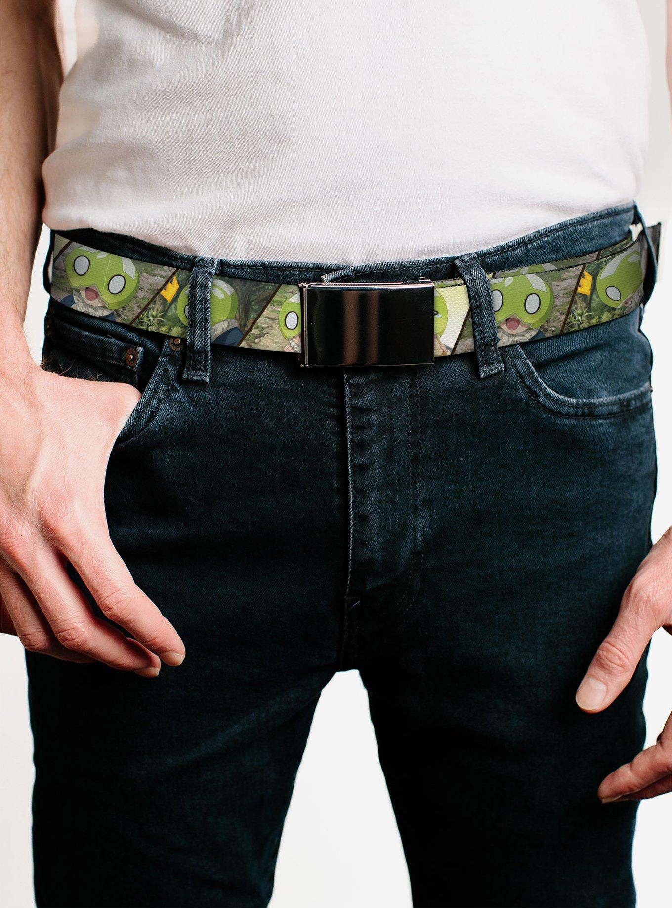 Dr. Stone Title Logo & Suika Pose Blocks Flip Web Belt