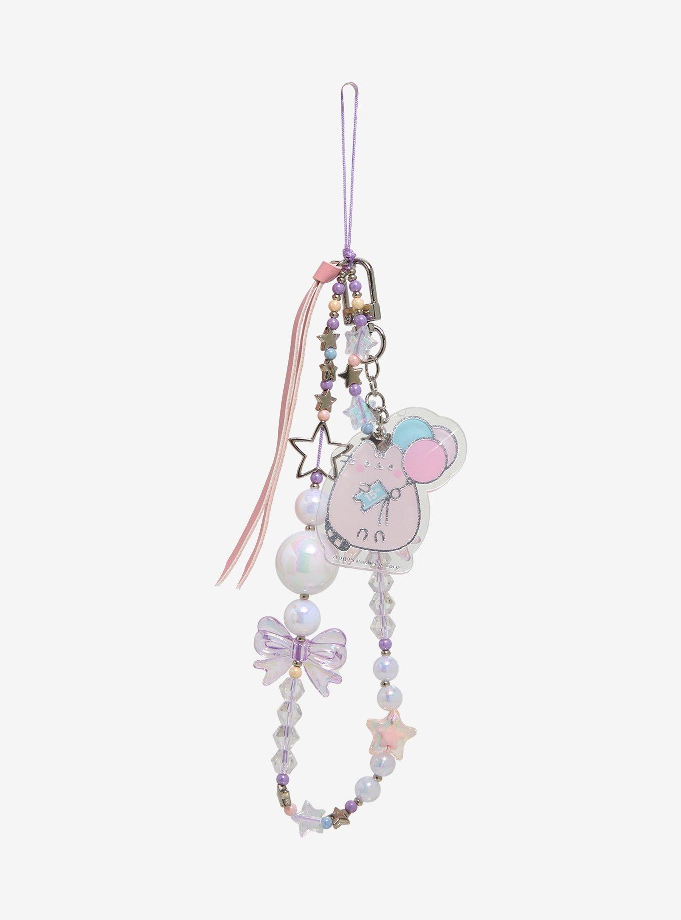 Pusheen 15th Anniversary Beaded Phone Charm, , hi-res