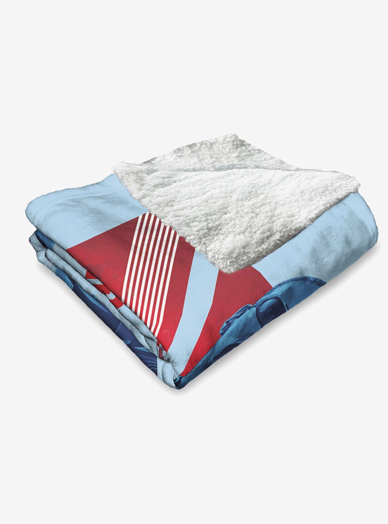 Marvel Captain America: Brave New World Sam Wilson Silk Touch Sherpa Throw Blanket, , alternate
