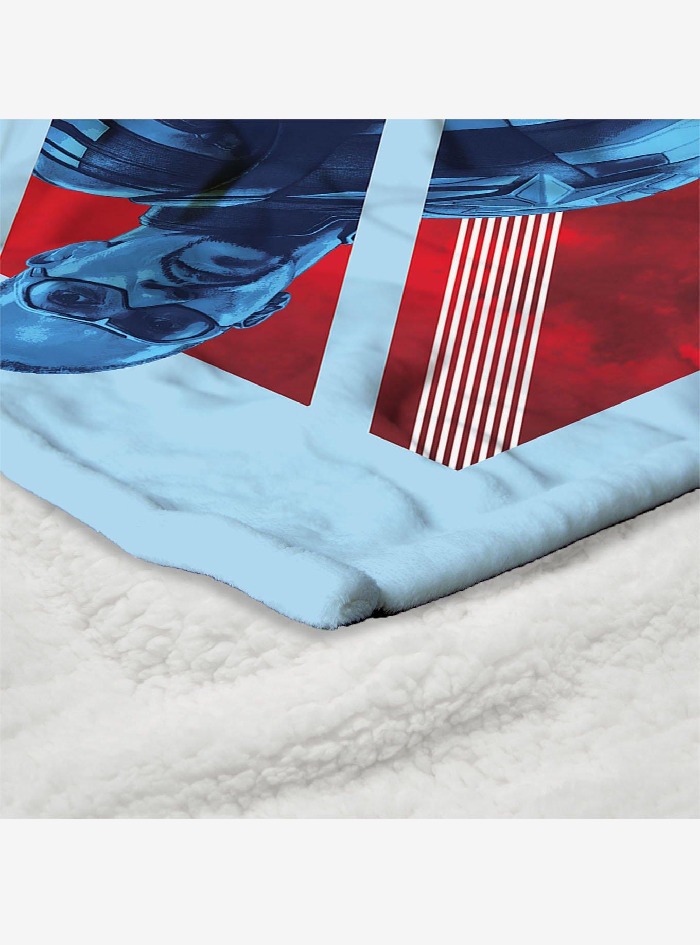 Marvel Captain America: Brave New World Sam Wilson Silk Touch Sherpa Throw Blanket, , alternate