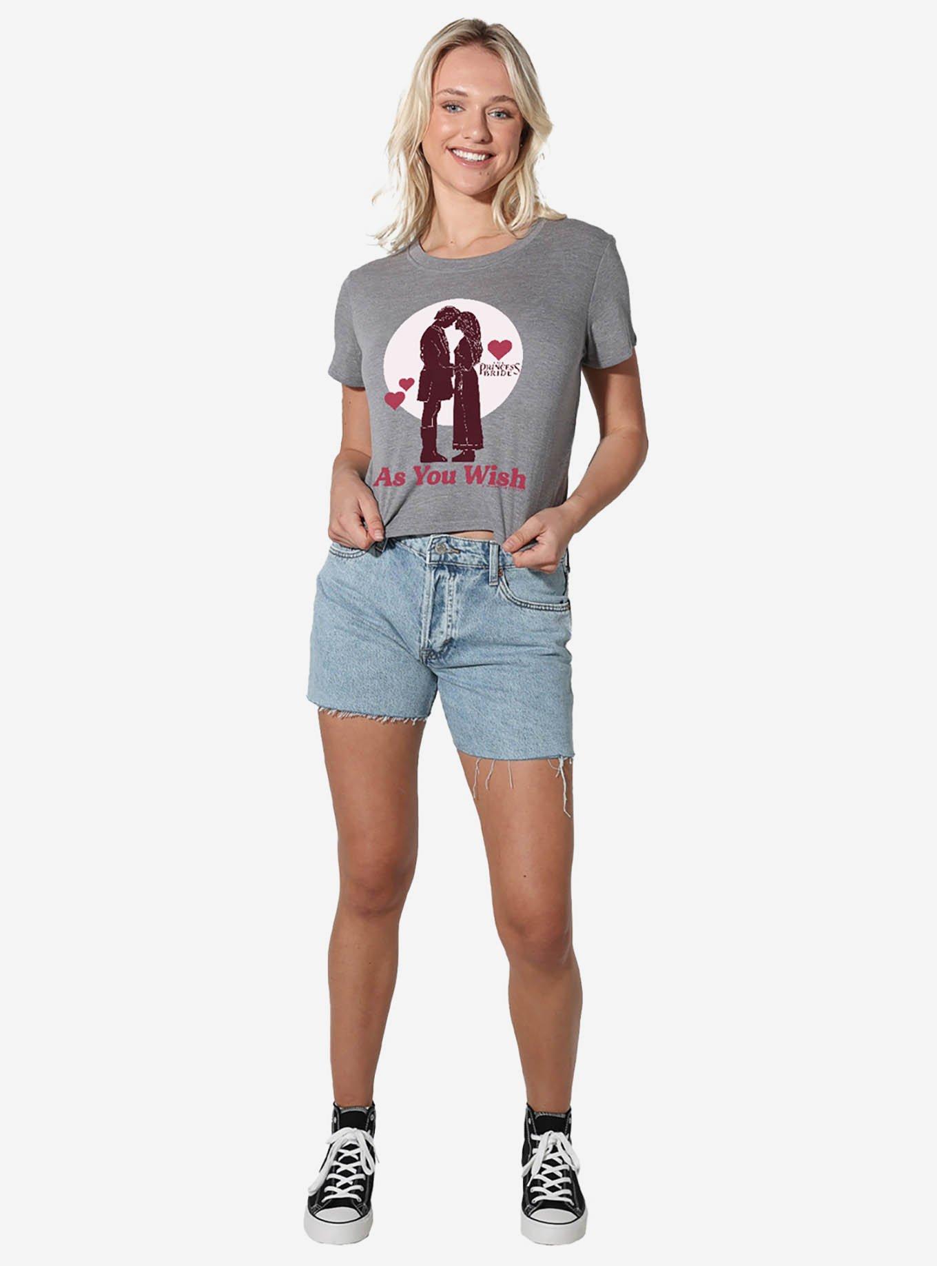 The Princess Bride As You Wish Women's Crop Top T-Shirt, ATHLETIC HEATHER, alternate