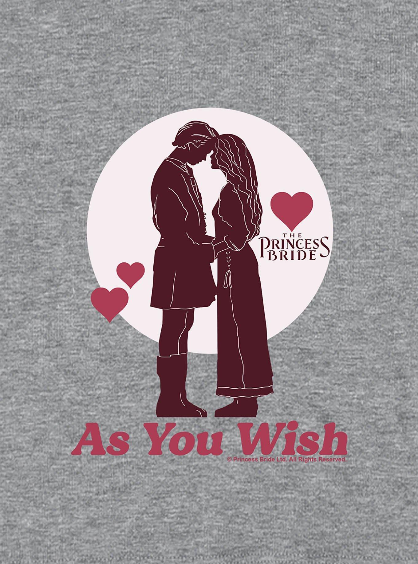 The Princess Bride As You Wish Cap Sleeve Baby Rib Women's Crop Top, ATHLETIC HEATHER, alternate