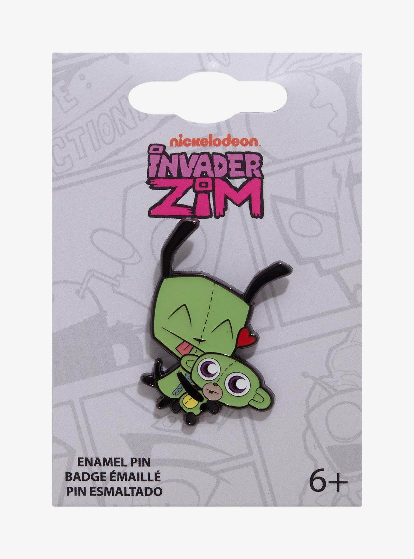Loungefly Invader Zim GIR & Monkey Enamel Pin Hot Topic Exclusive, , hi-res