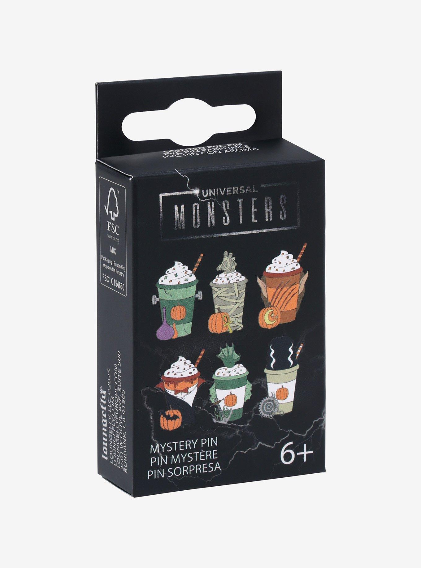 Loungefly Universal Monsters Character Latte Blind Box Scented Pin Hot Topic Exclusive, , hi-res
