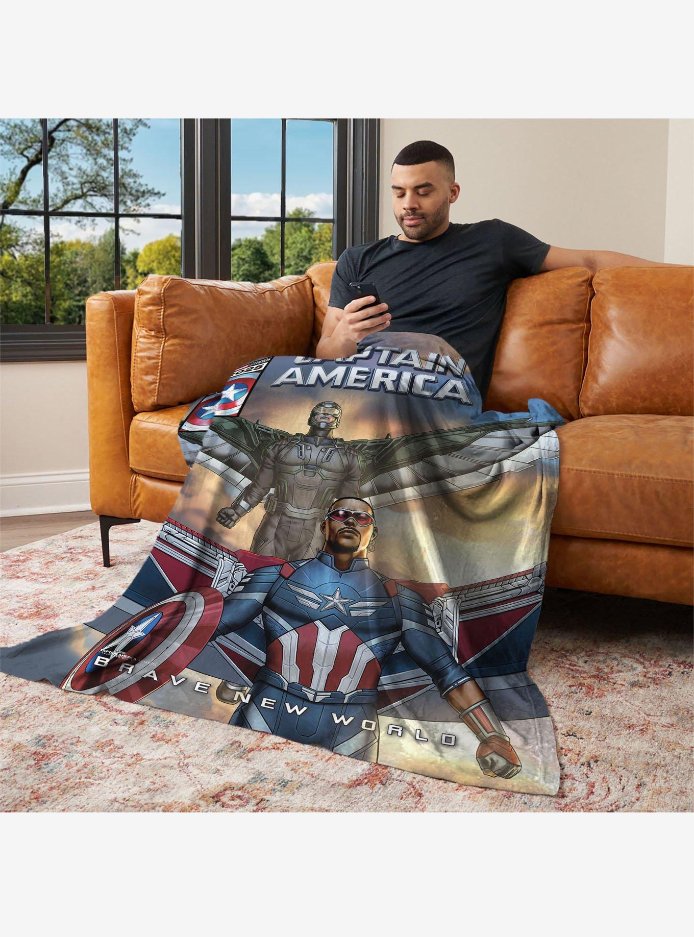 Marvel Captain America: Brave New World Captain Comic 50x60" Silk Touch Throw Blanket, , hi-res