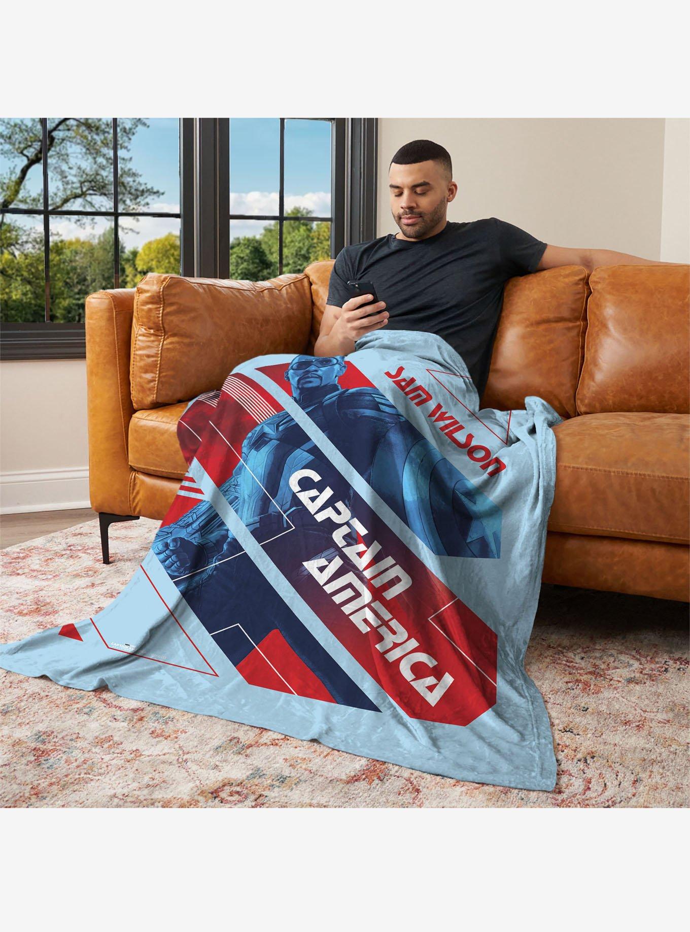 Marvel Captain America: Brave New World Sam Wilson 50x60" Silk Touch Throw Blanket, , hi-res