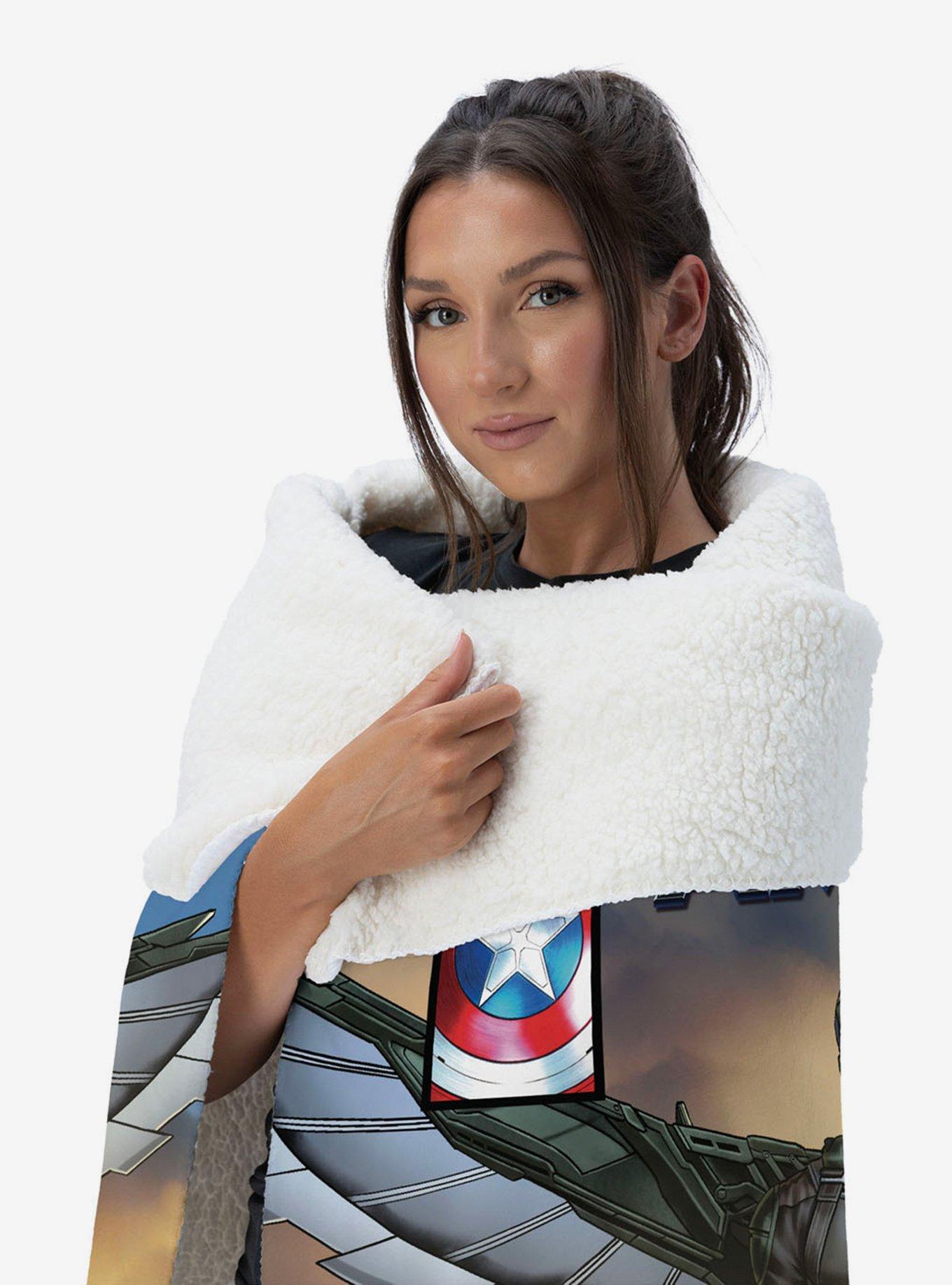 Marvel Captain America: Brave New World Captain Comic Silk Touch Sherpa Throw Blanket, , hi-res