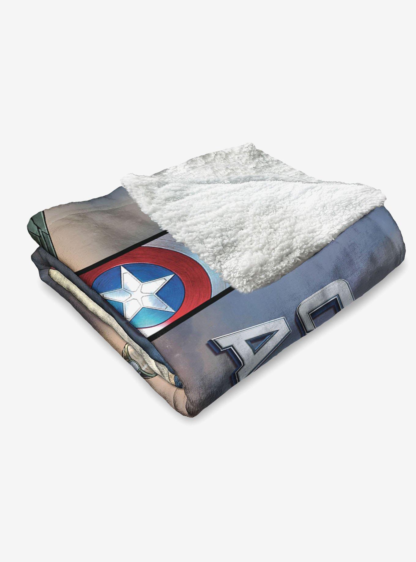 Marvel Captain America: Brave New World Captain Comic Silk Touch Sherpa Throw Blanket, , alternate
