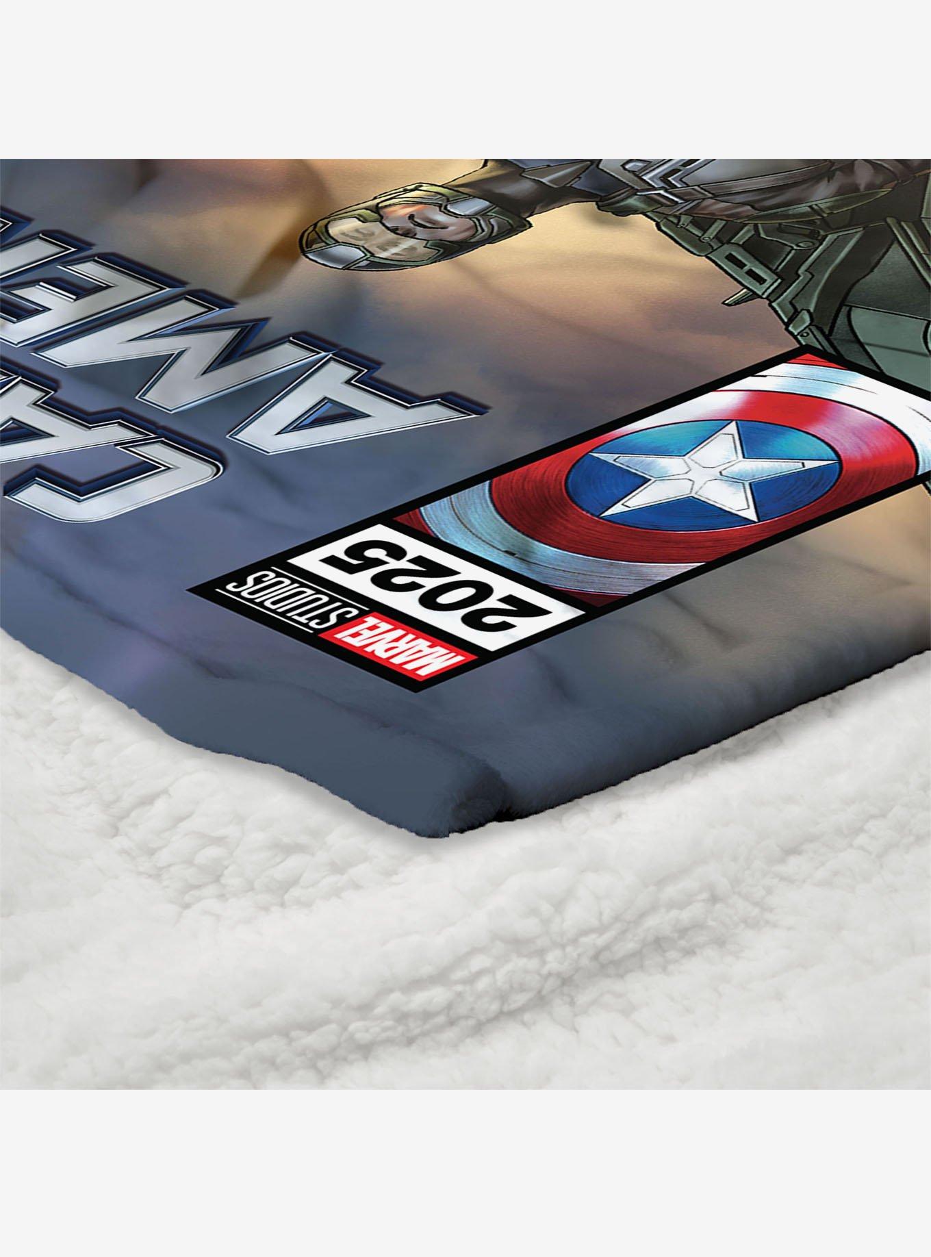 Marvel Captain America: Brave New World Captain Comic Silk Touch Sherpa Throw Blanket, , alternate